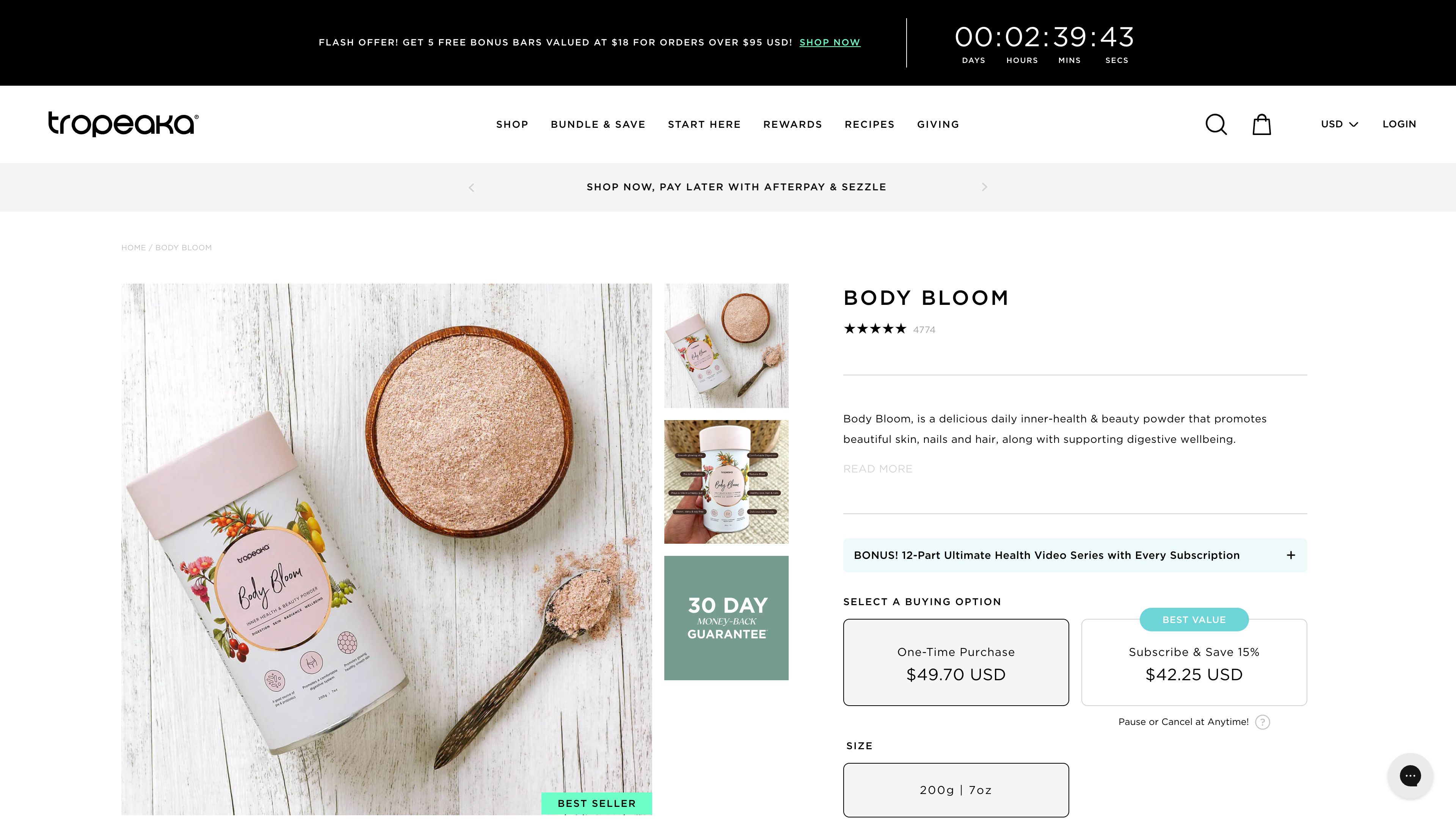 Redesign - tropeaka.com screenshot 5
