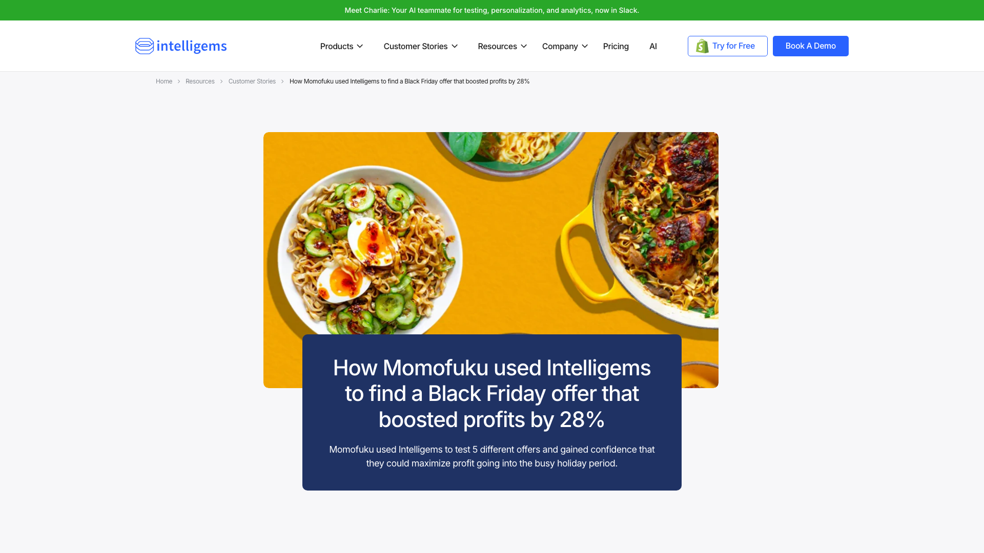 How Momofuku Used Intelligems to Test Their Black Friday Offer screenshot