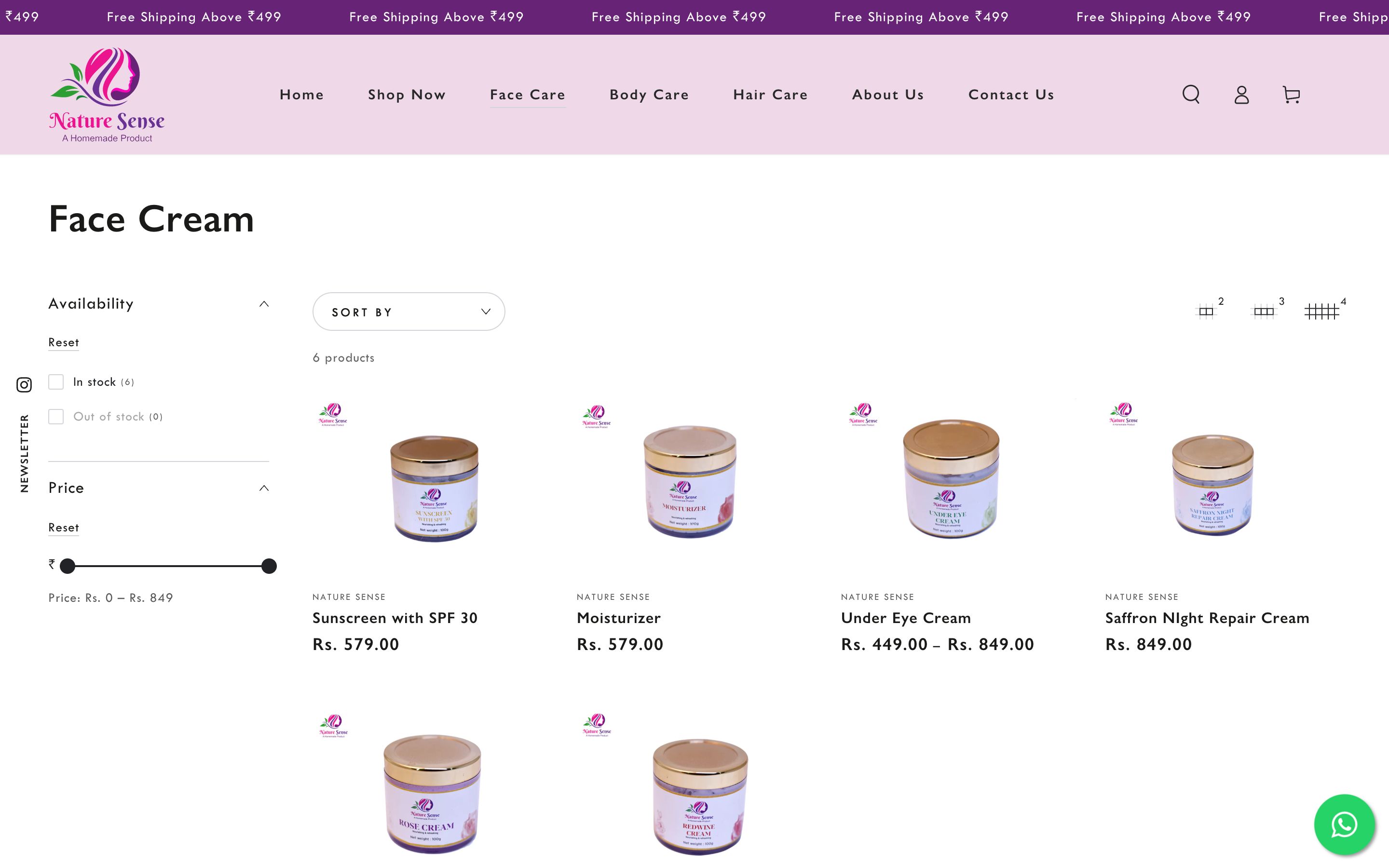 Nature Sense - The Luxury Of Home Made Skincare  screenshot 2