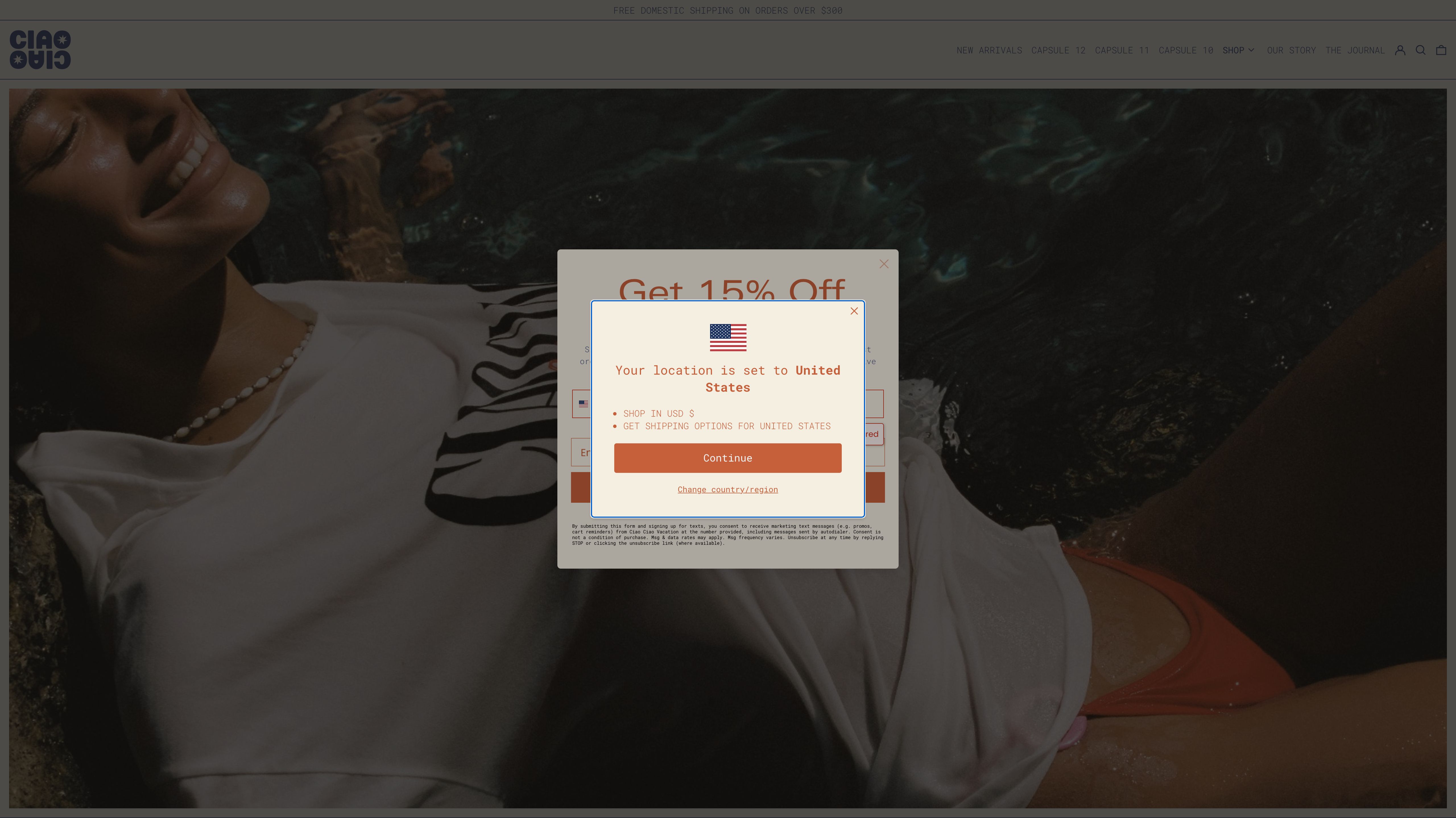 Shopify Store Design for Ciao Ciao Vacation's Leisure Wear Collection