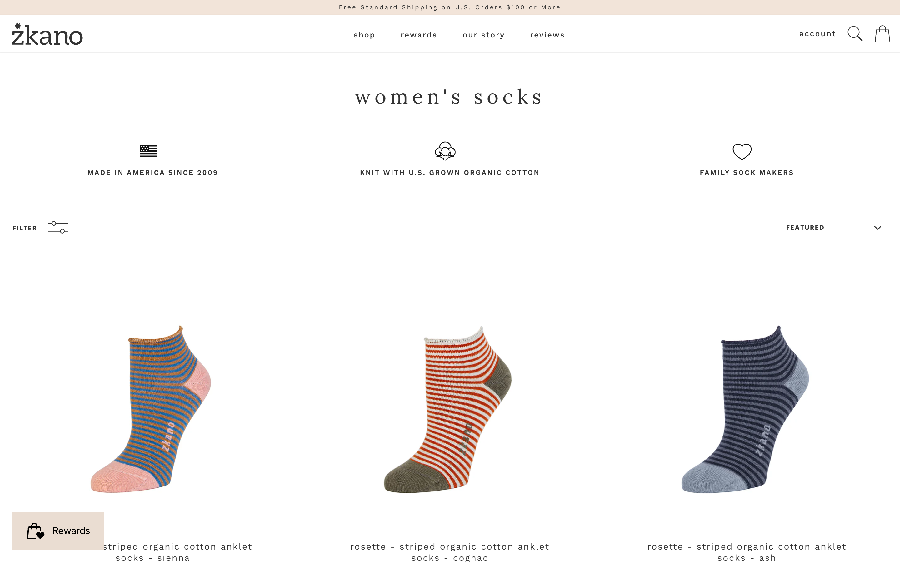 Exceptional Redesign for zkano: American-Made Organic Socks