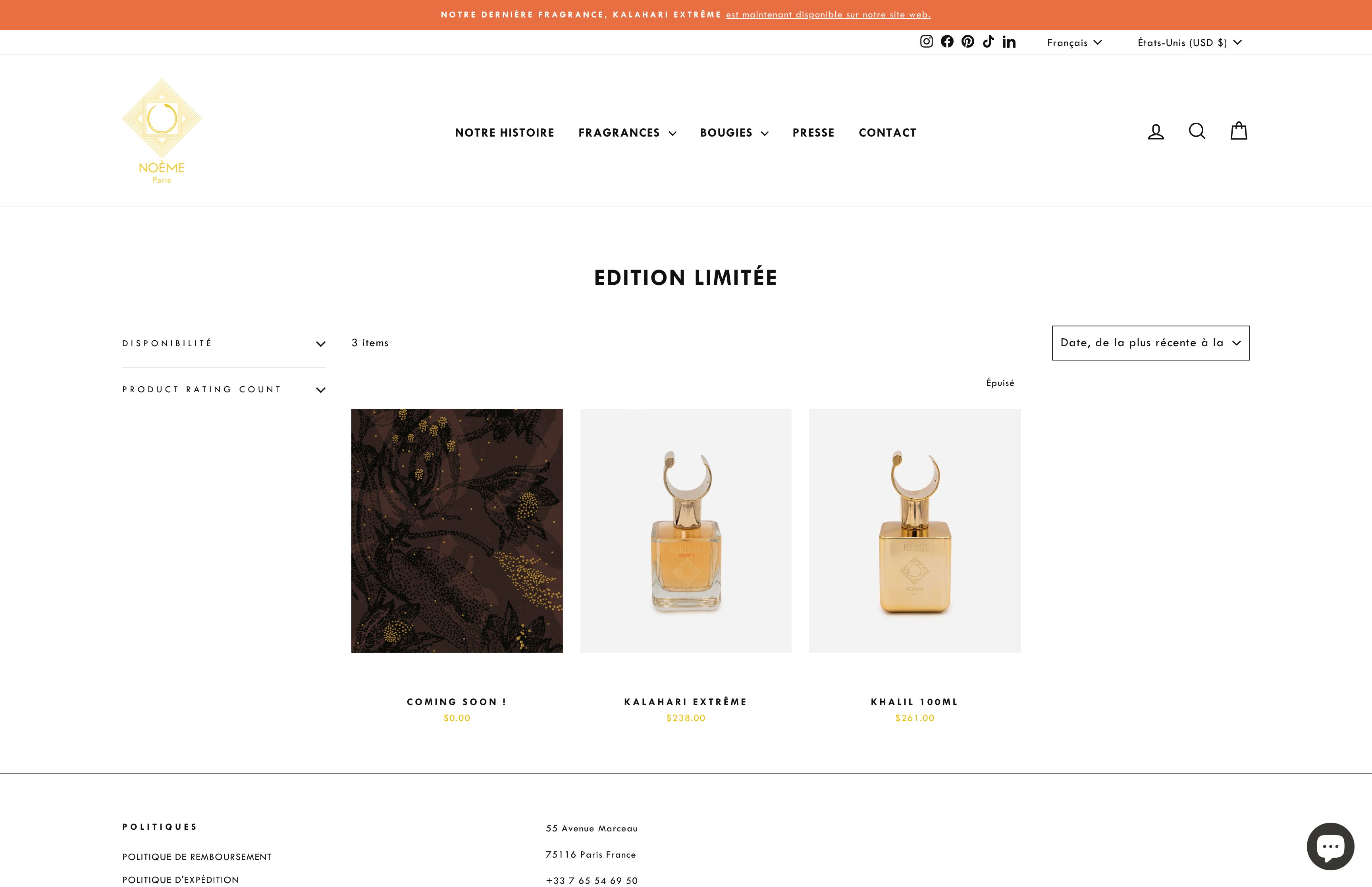 Noeme Paris | France | Fragrance   screenshot