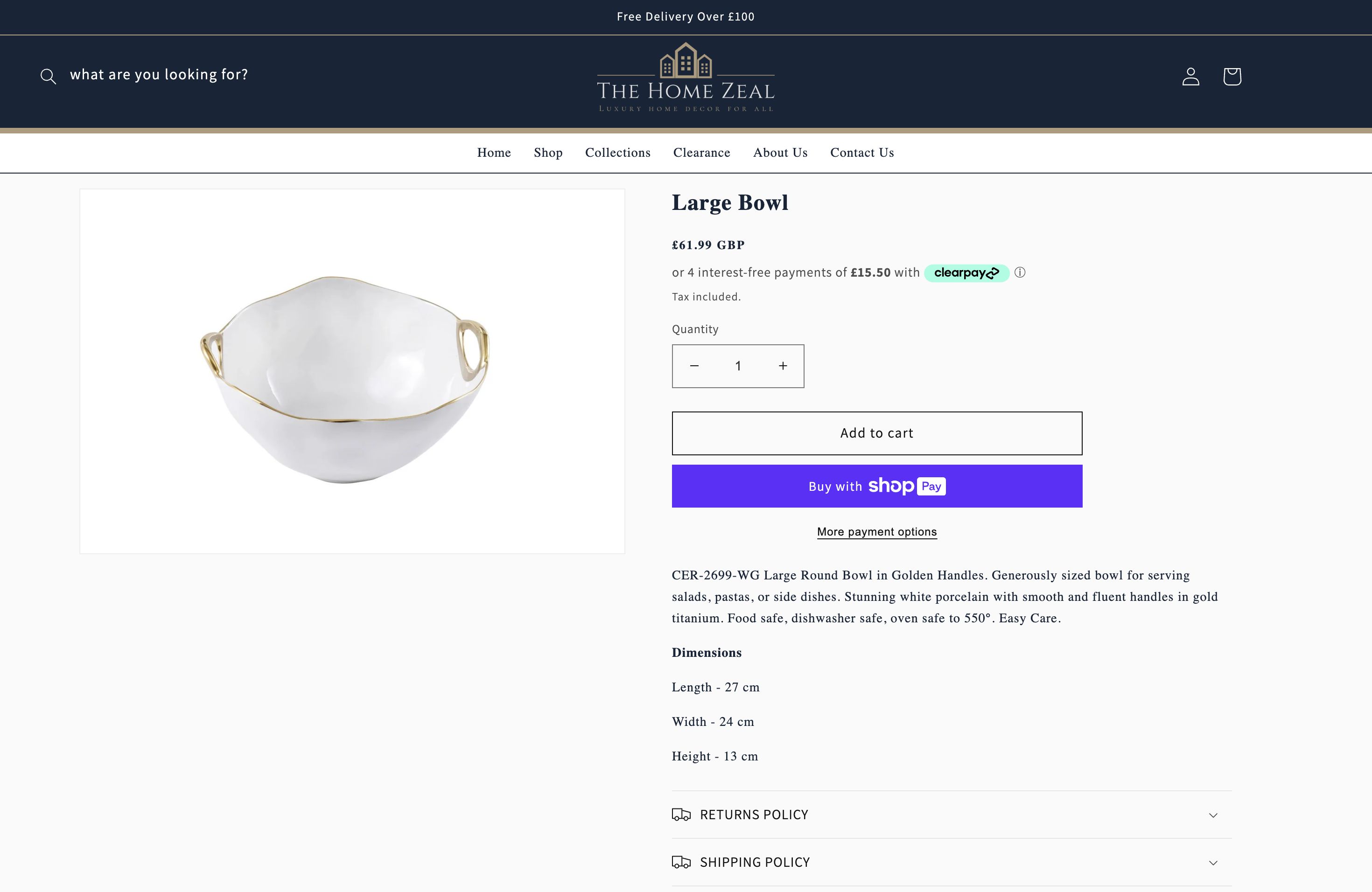 Single Product page Shopify Store  screenshot 2