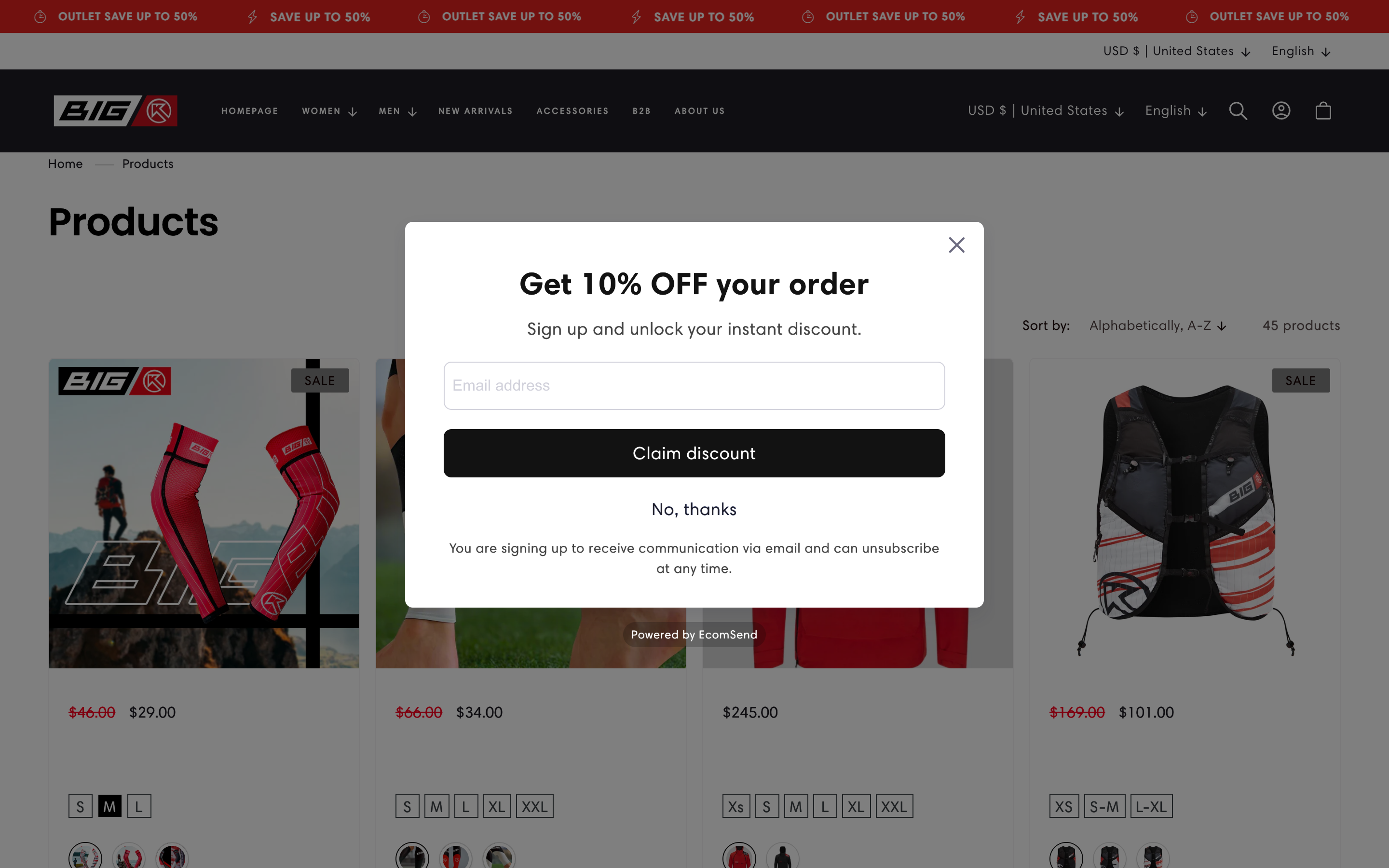 Variant-Integrated Shopify Homepage screenshot 2