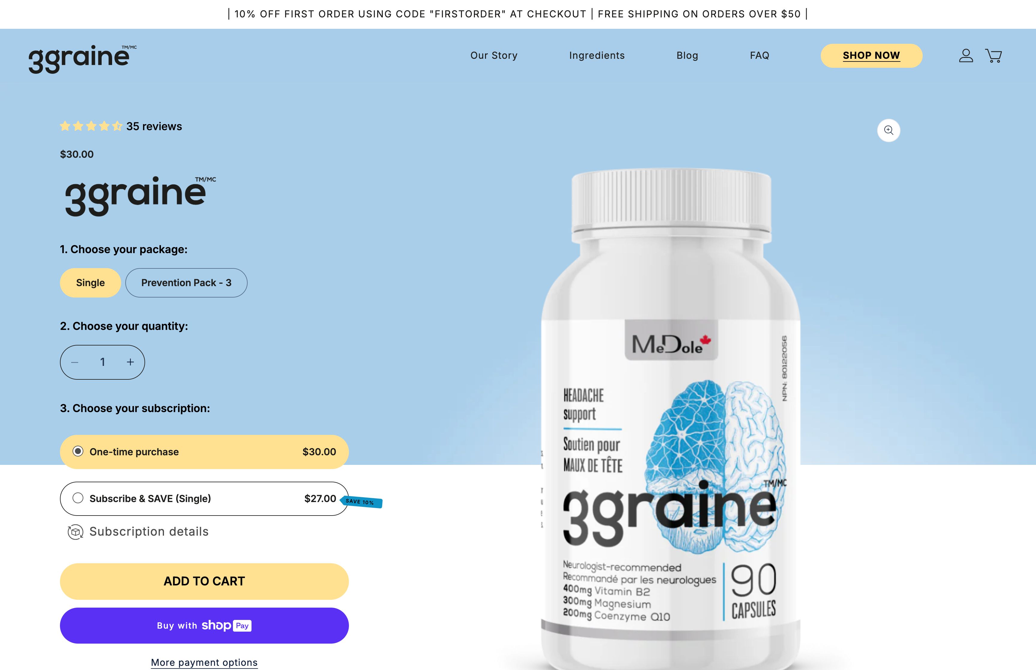 3graine Migraine Supplement screenshot 2