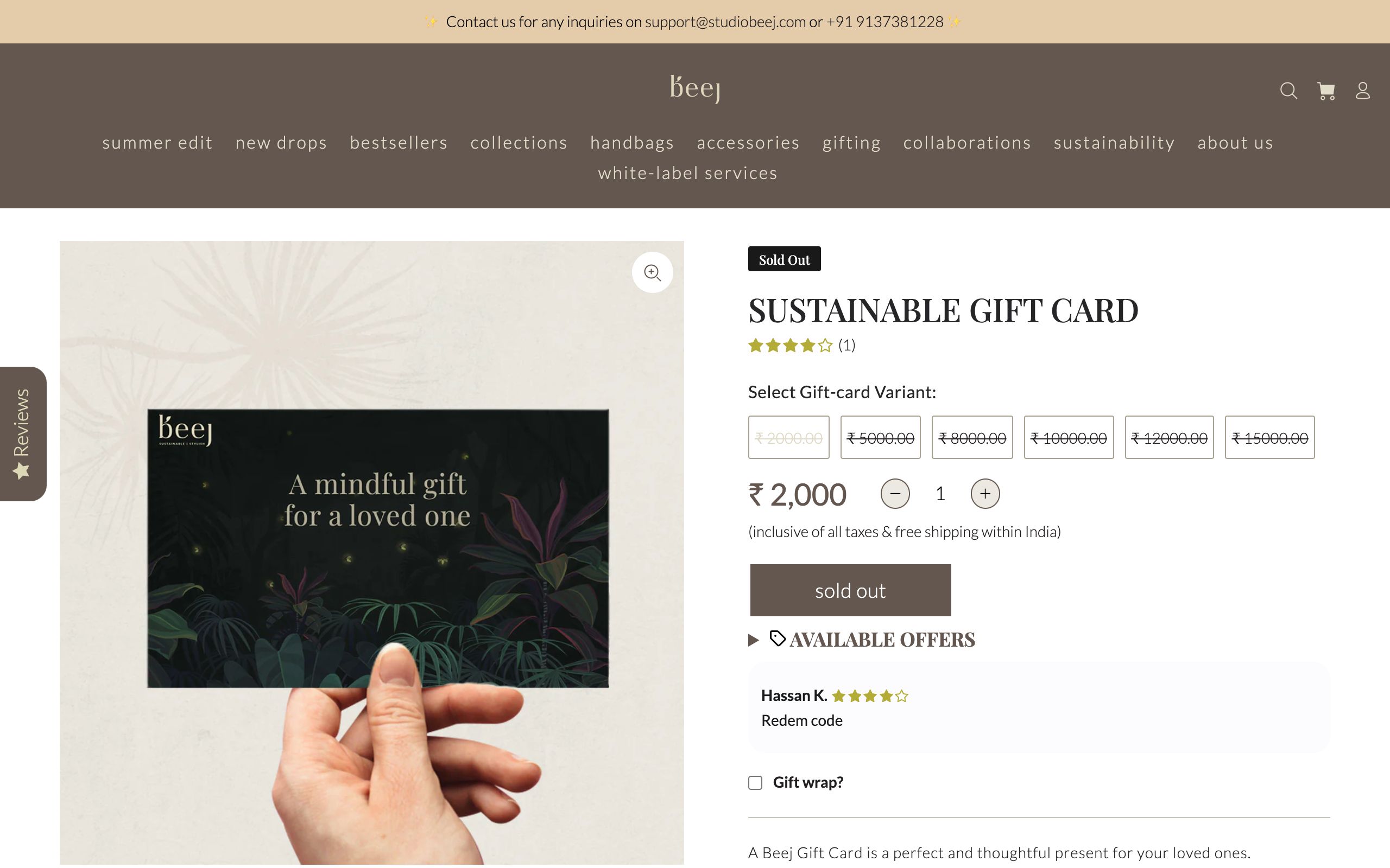 "Eco Chic: Studio Beej's Shopify" screenshot 2
