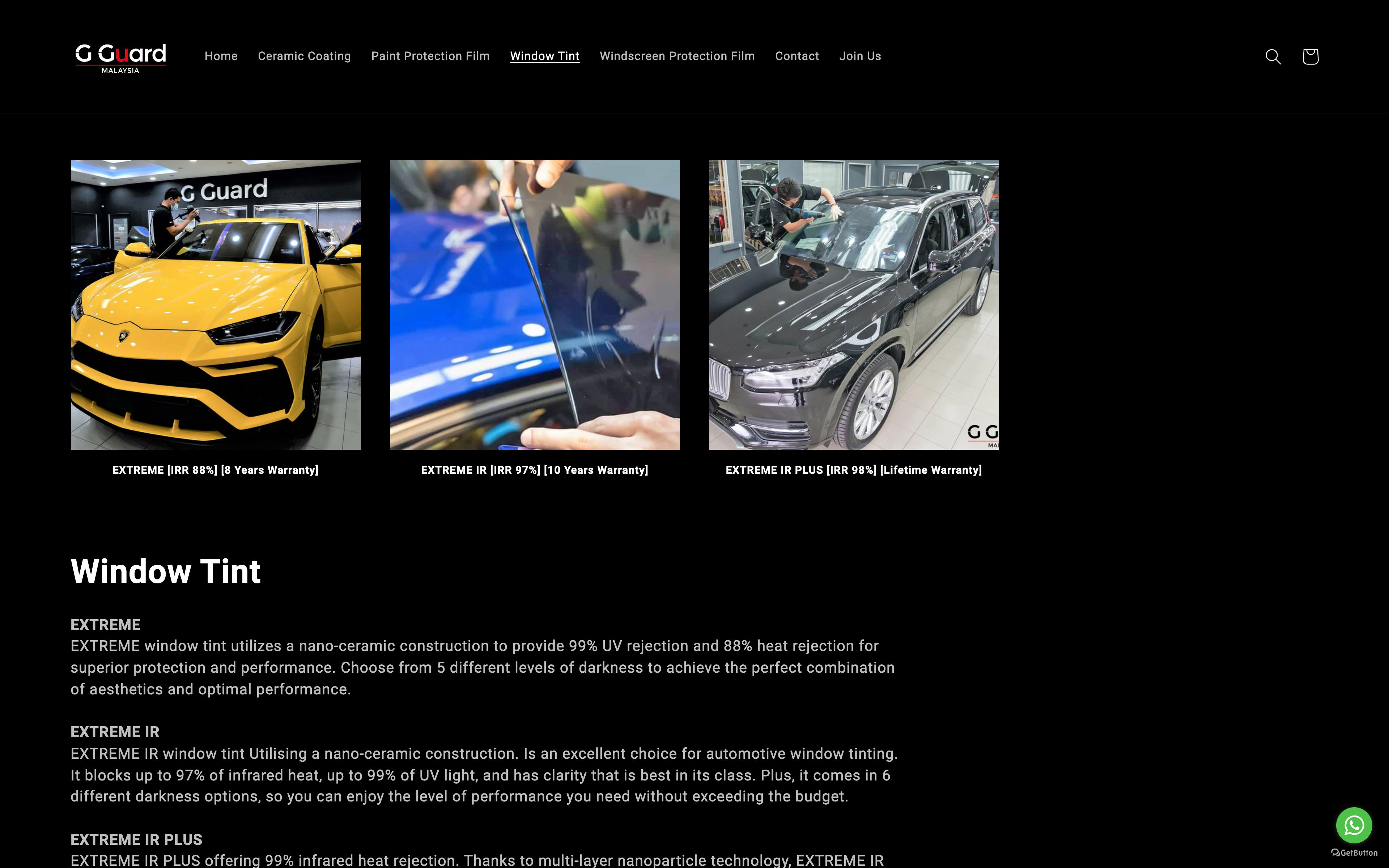G Guard Malaysia specialized in premium car coatings screenshot 3