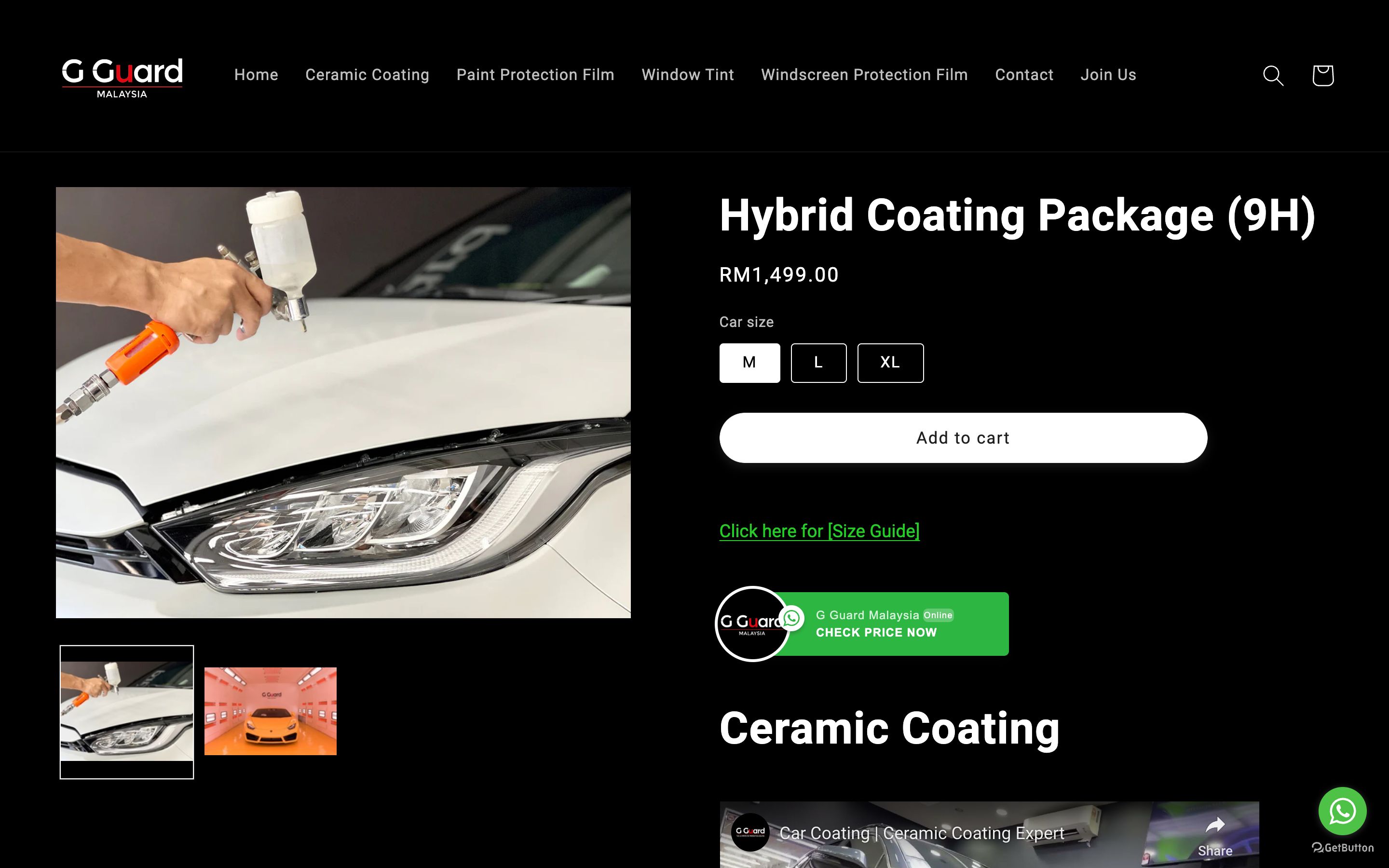 G Guard Malaysia specialized in premium car coatings screenshot 7