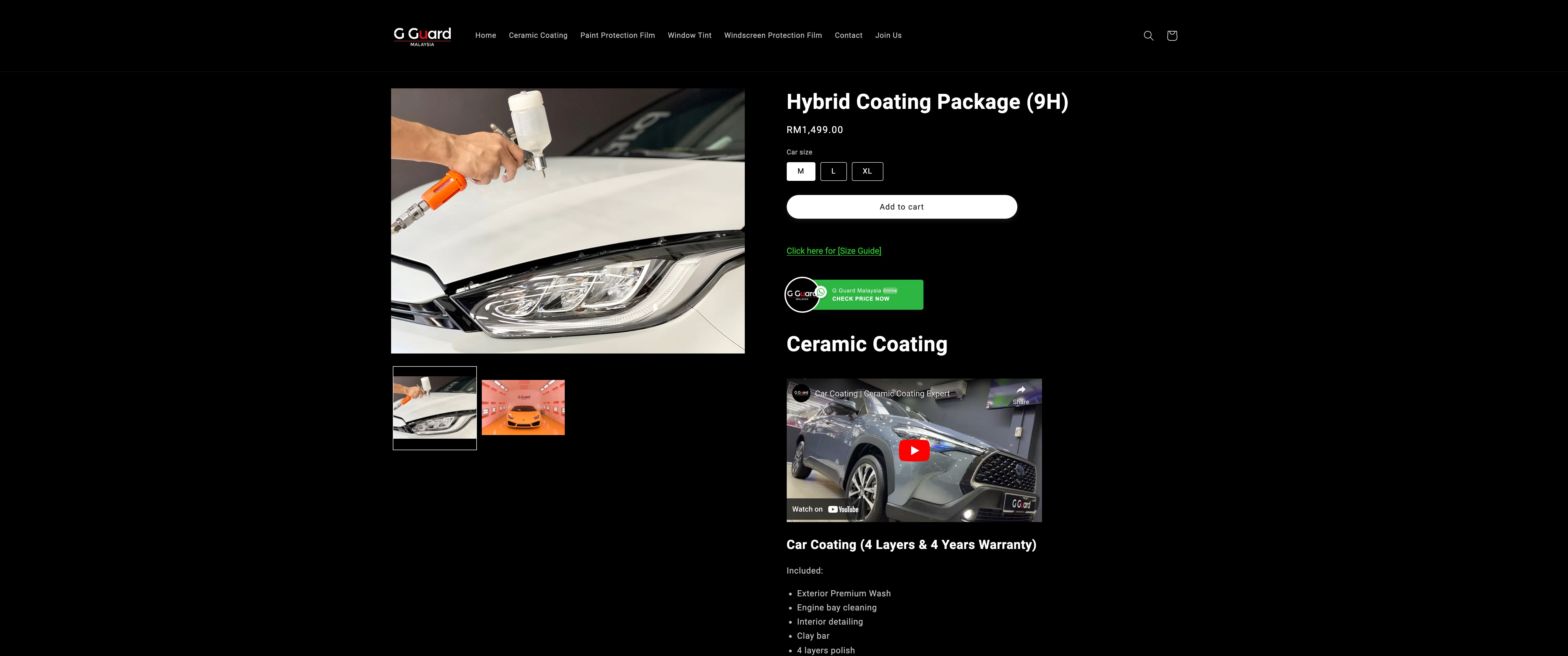 G Guard Malaysia specialized in premium car coatings screenshot 4