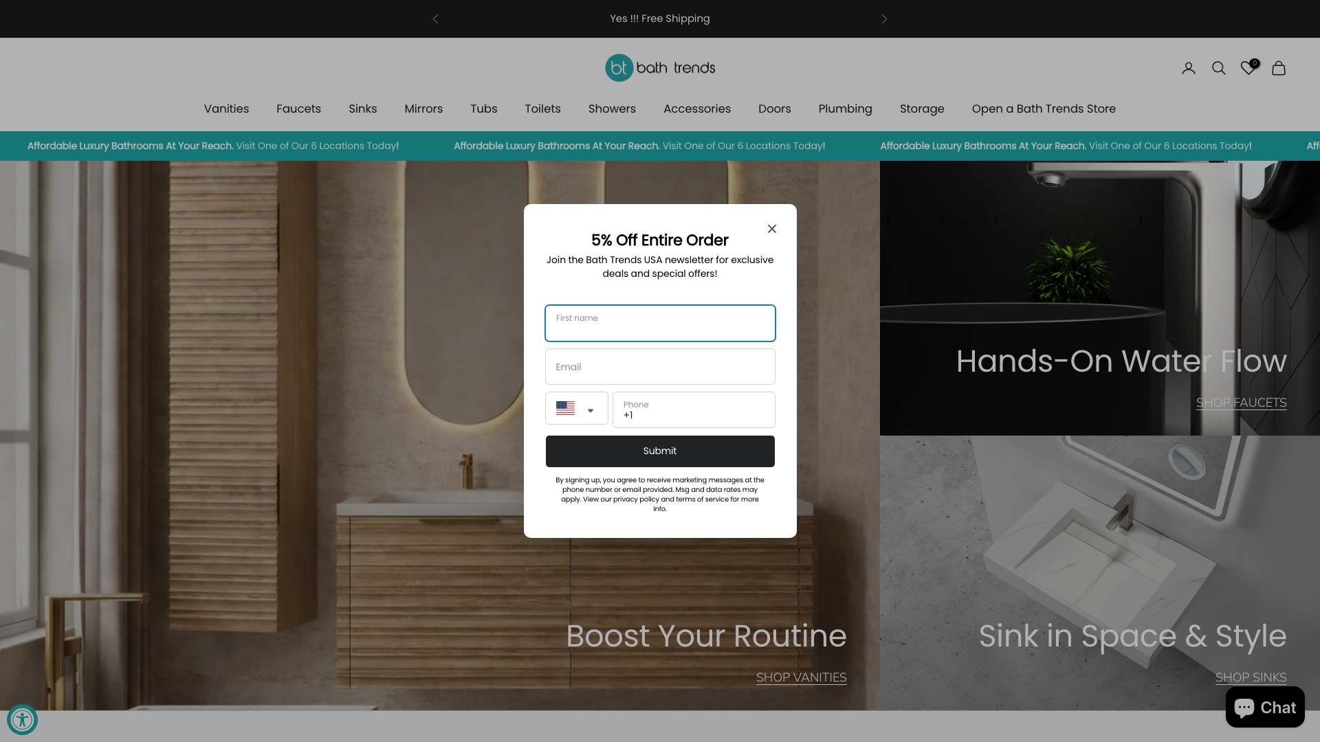 Bath Trends USA | Website Revamp