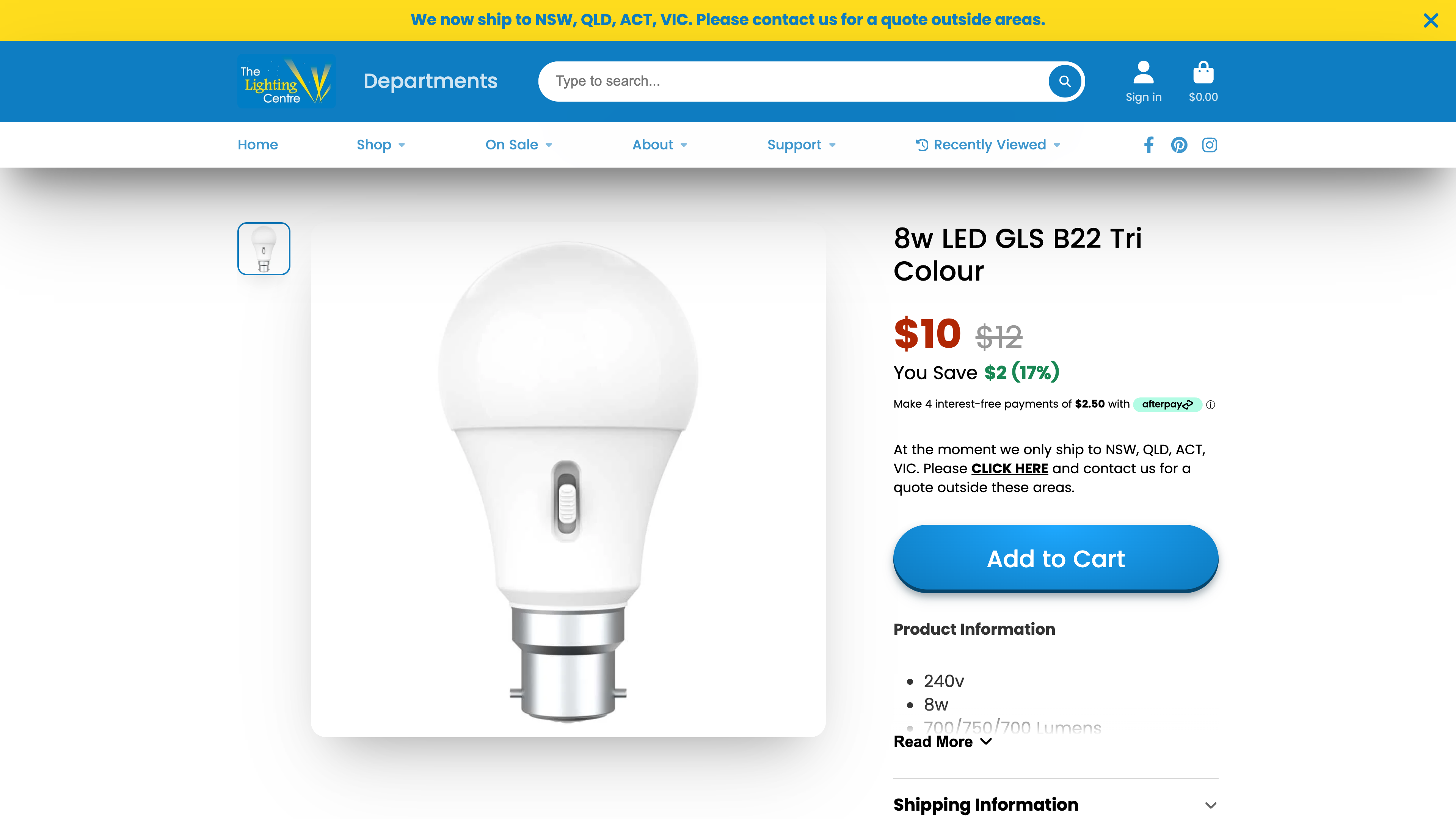 The Lighting Centre | Website Redesign screenshot 4