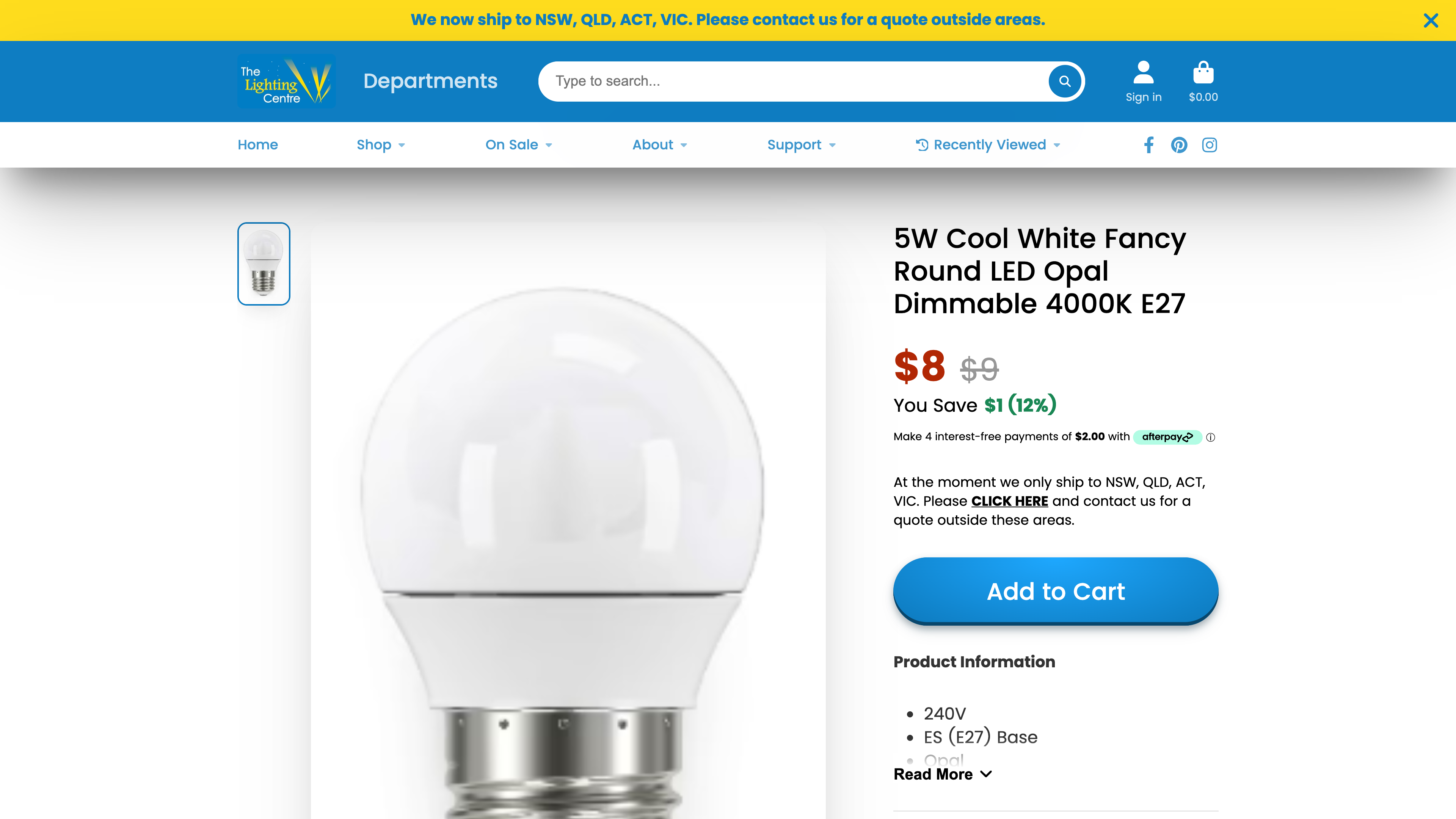 The Lighting Centre | Website Redesign screenshot 6