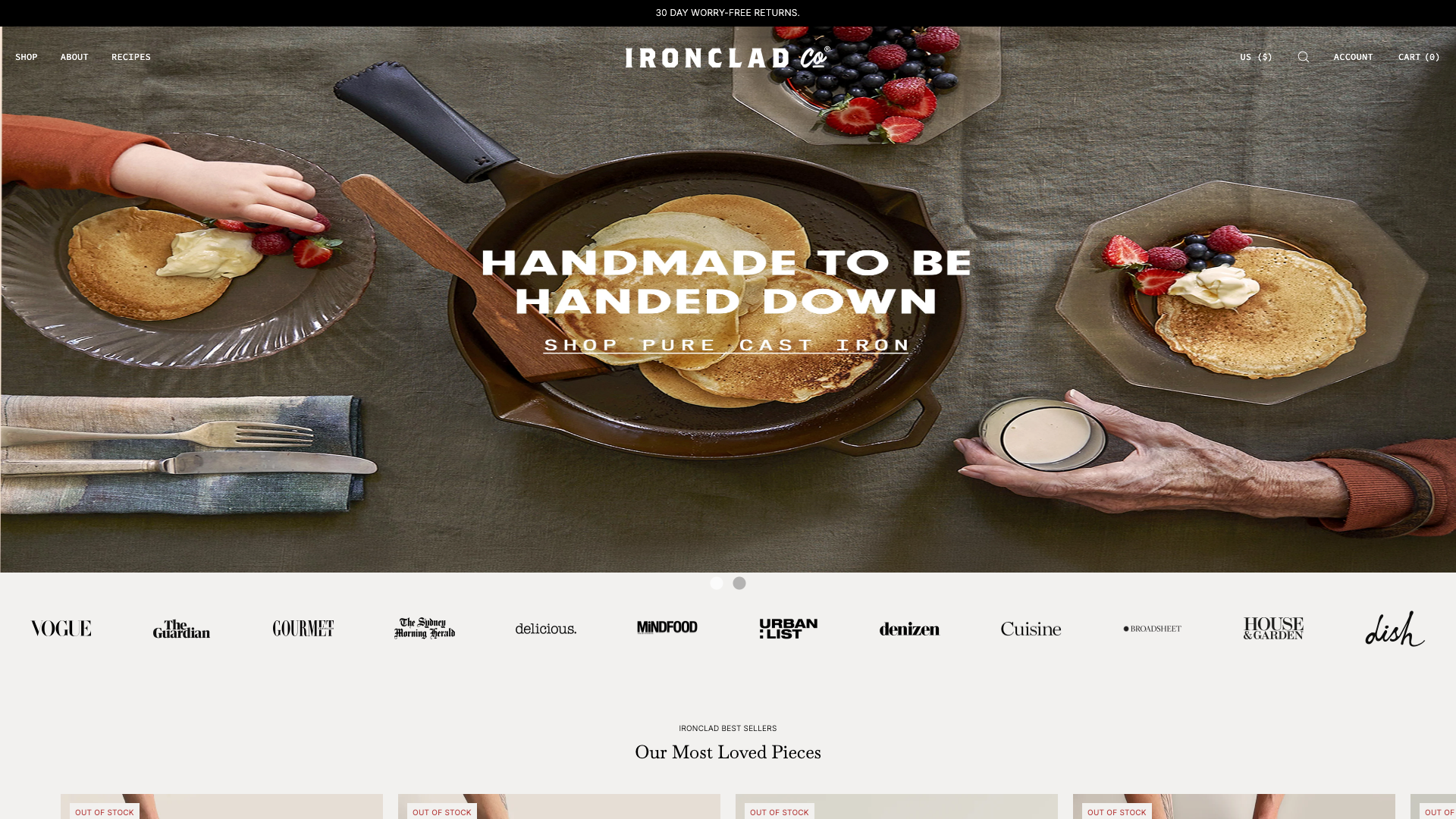 Ironclad Pan Co. | Cast Iron Cookware