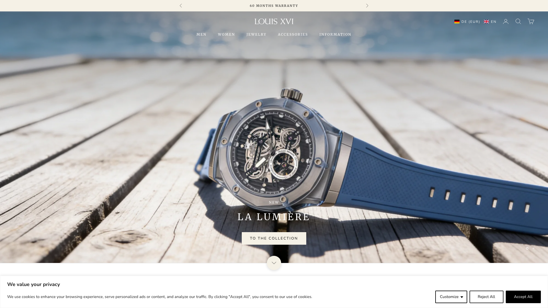 Custom Code Menü und Klaviyo-Optimierung für Louis XVI Watches