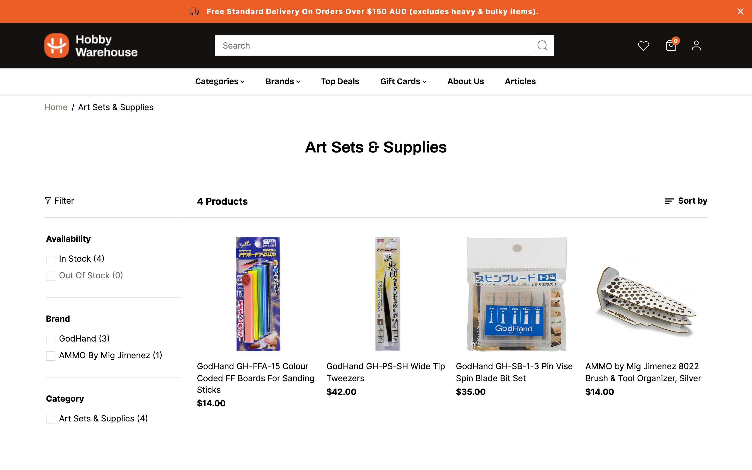 Hobby Warehouse Migration to Shopify screenshot