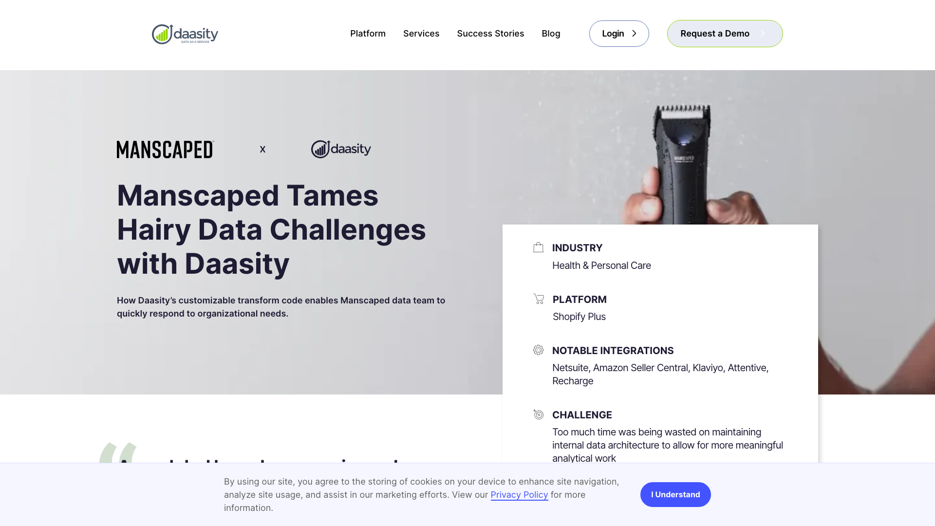 Manscaped Tames Hairy Data Challenges with Daasity screenshot