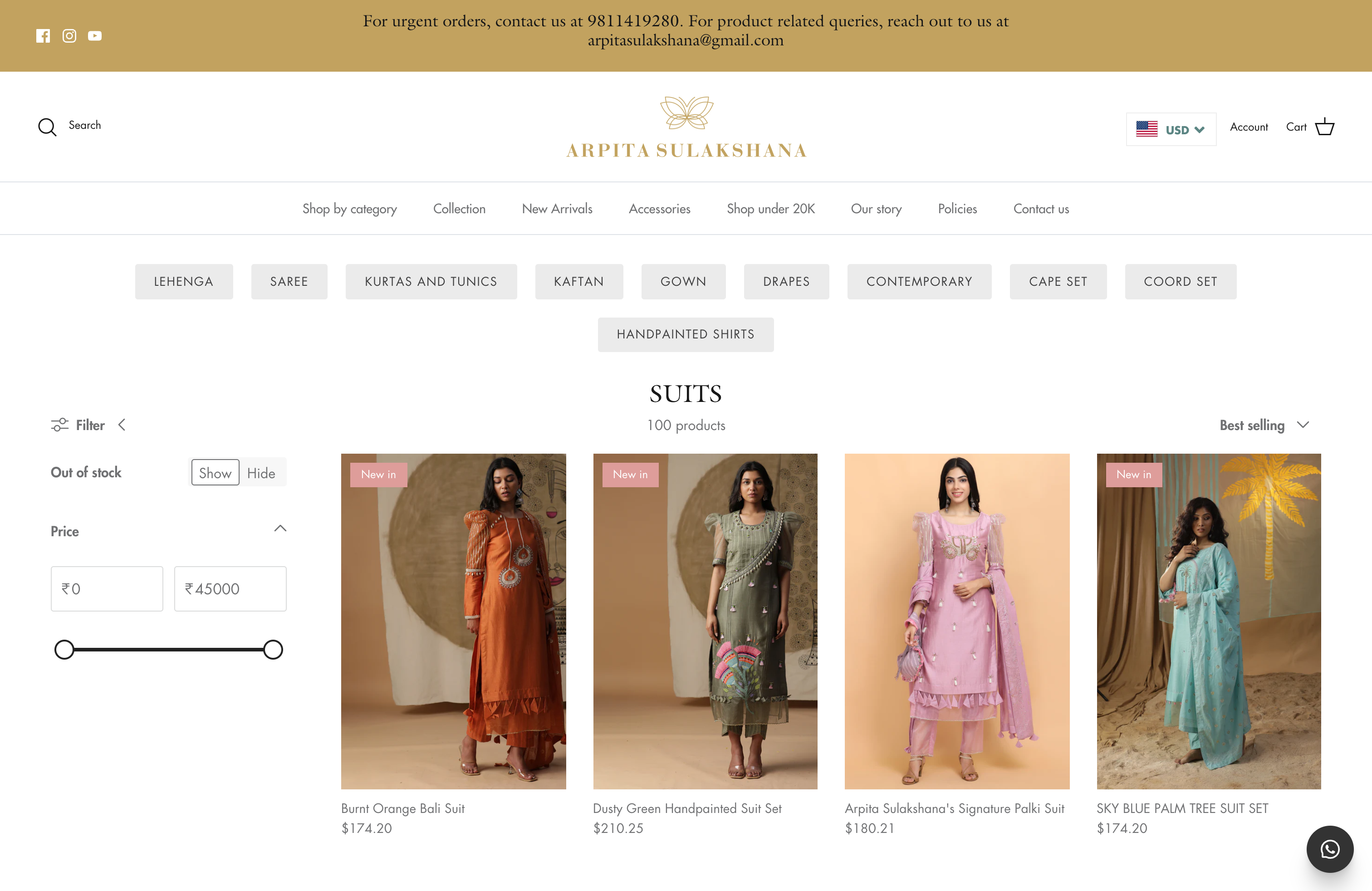 Arpitasulakshana - Indian Ethnic Clothing E-commerce Store screenshot 4
