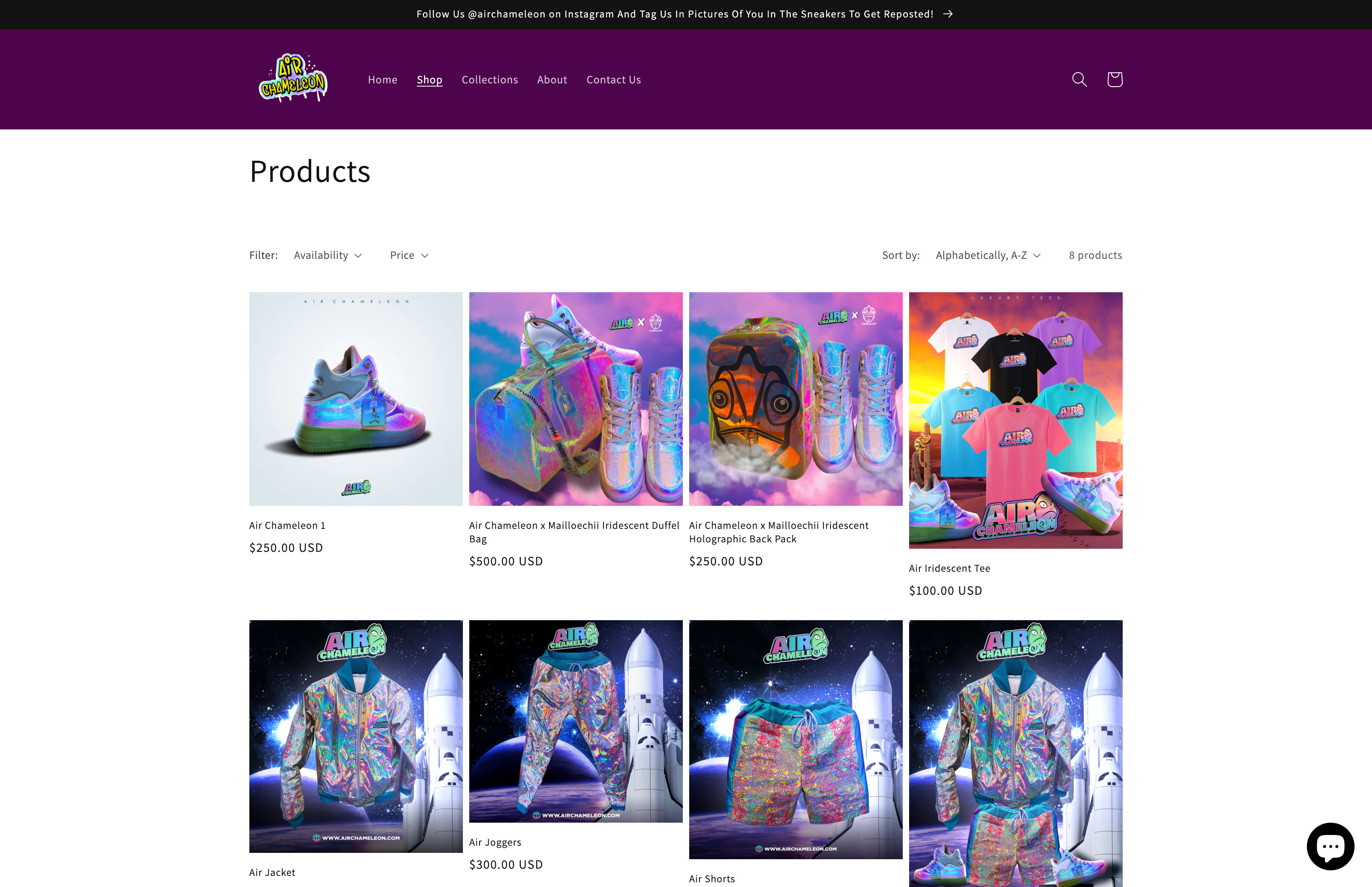 Revolutionized Shopify Store for Air Chameleon: Engaging Sneaker Showcase