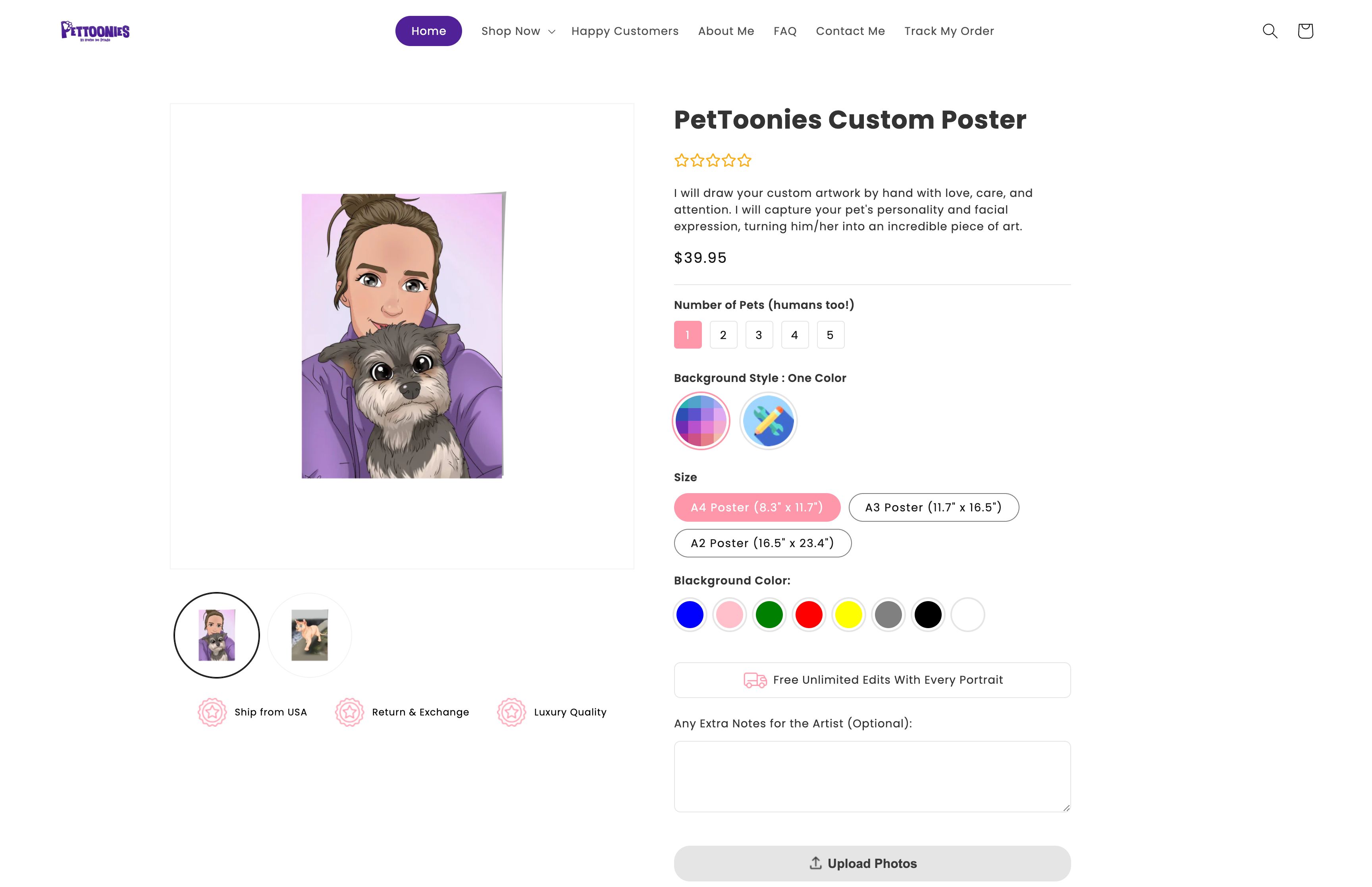 Pettoonies- Custom pettoonies portraits (Art) screenshot 5