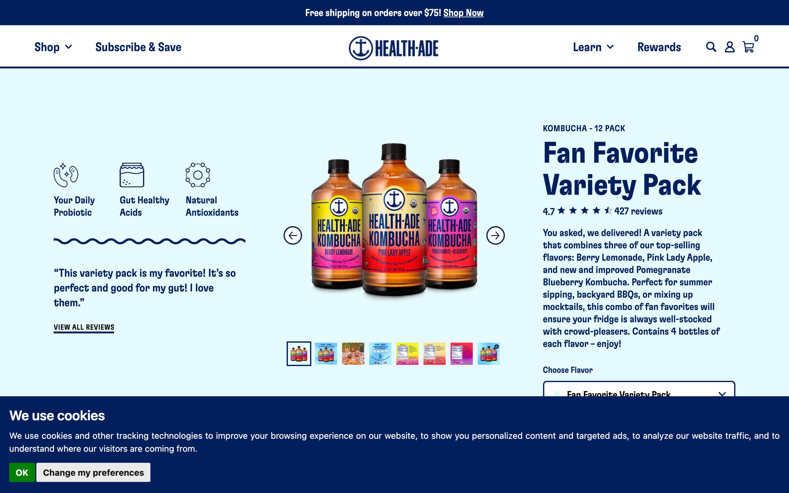 Health-Ade Kombucha Shopify Plus Blog Redesign screenshot 4