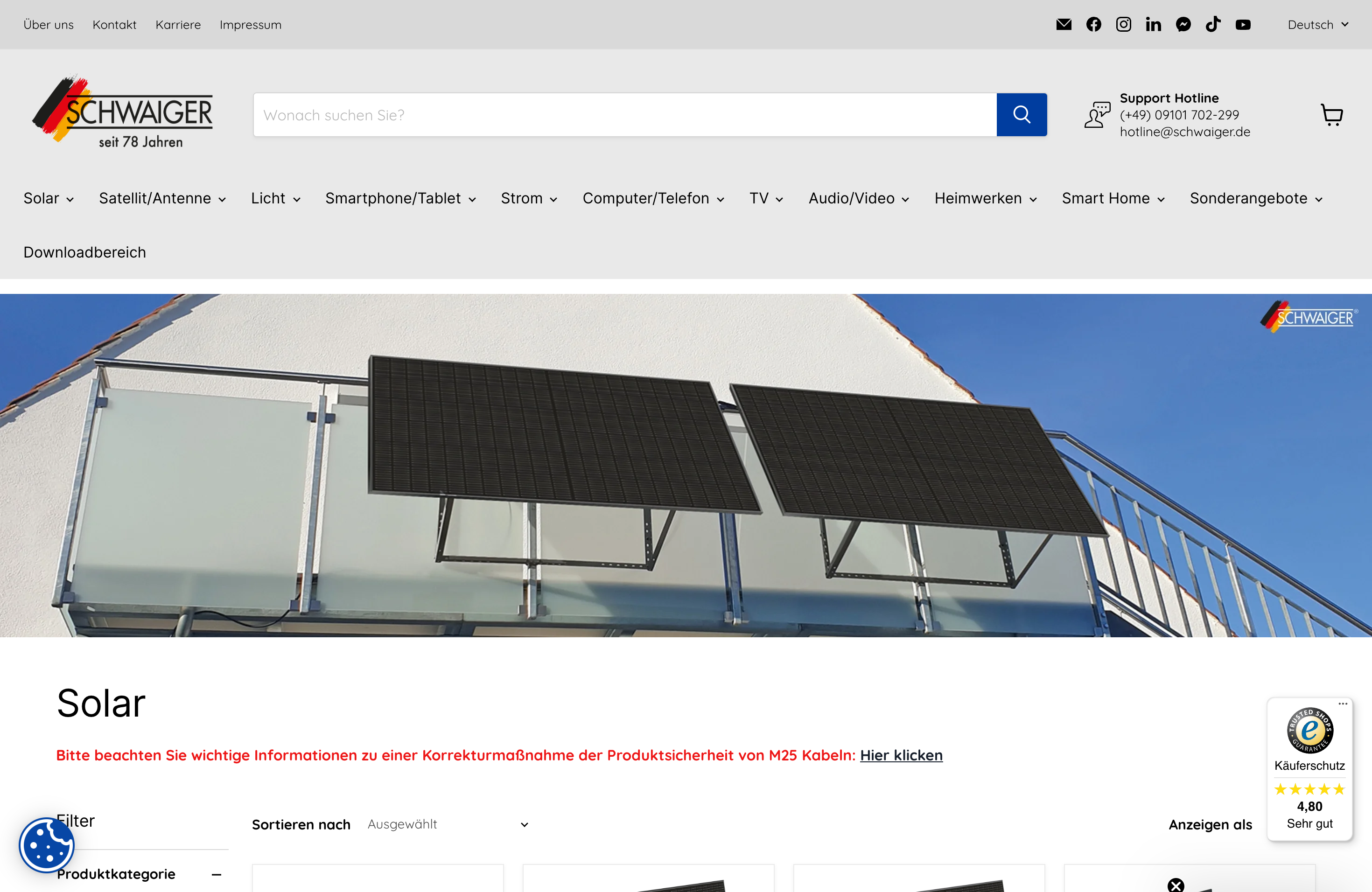 Schwaiger -  Migration von Magento zu Shopify und Plenty Markets screenshot 2