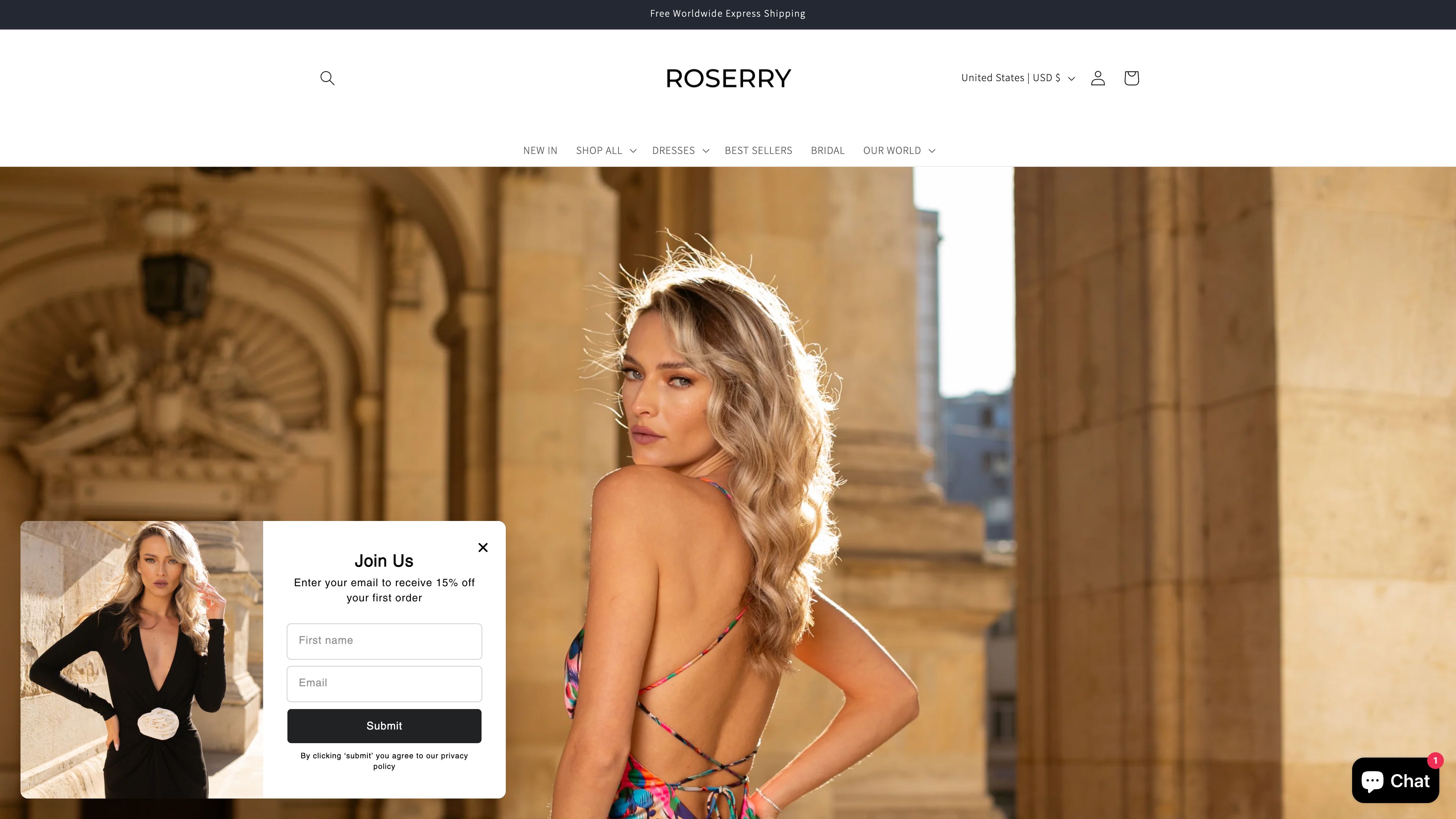 Roserry.com - Romanian Fashion Brand for exclusive dresses screenshot 7