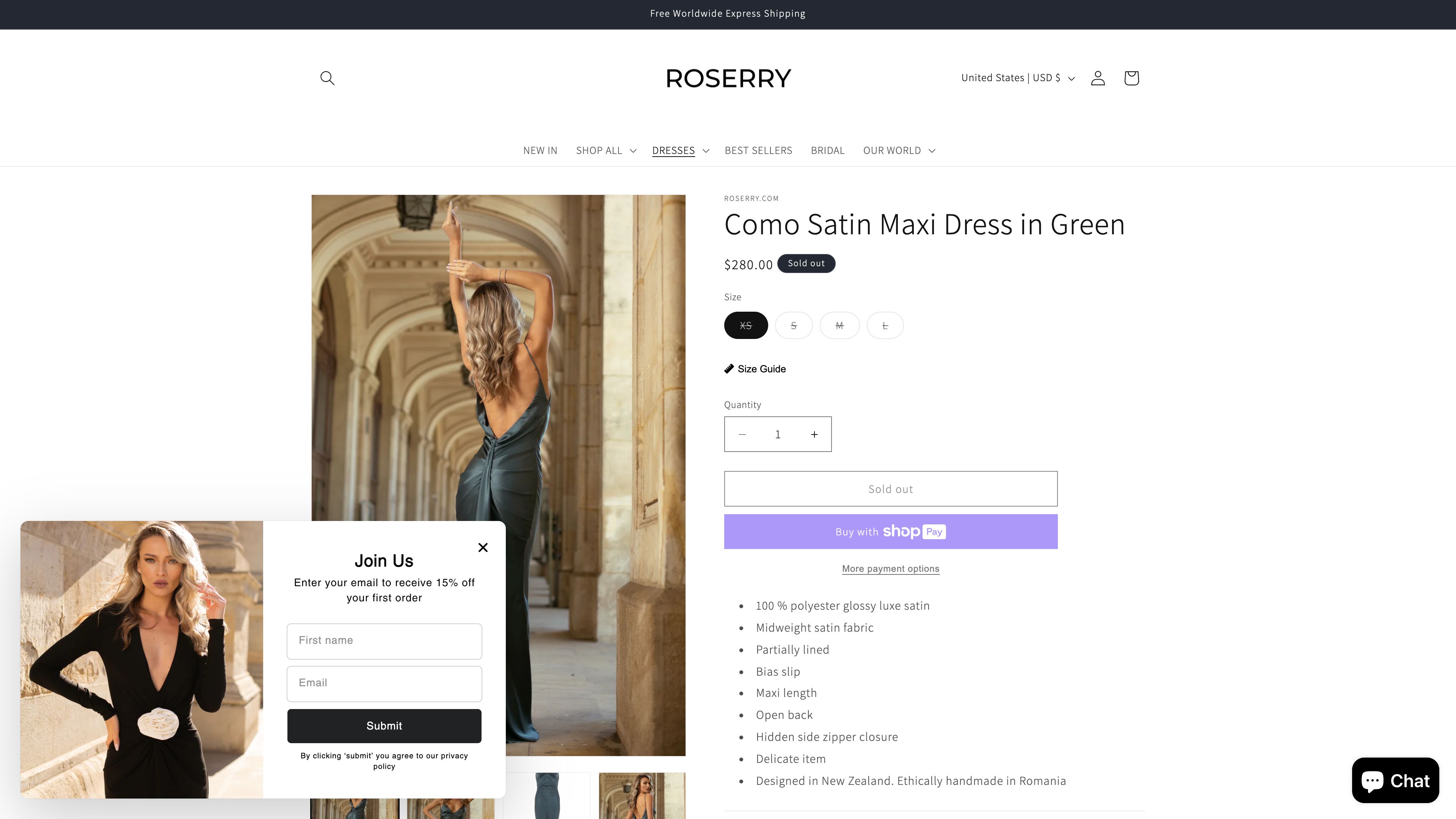 Roserry.com - Romanian Fashion Brand for exclusive dresses screenshot 3