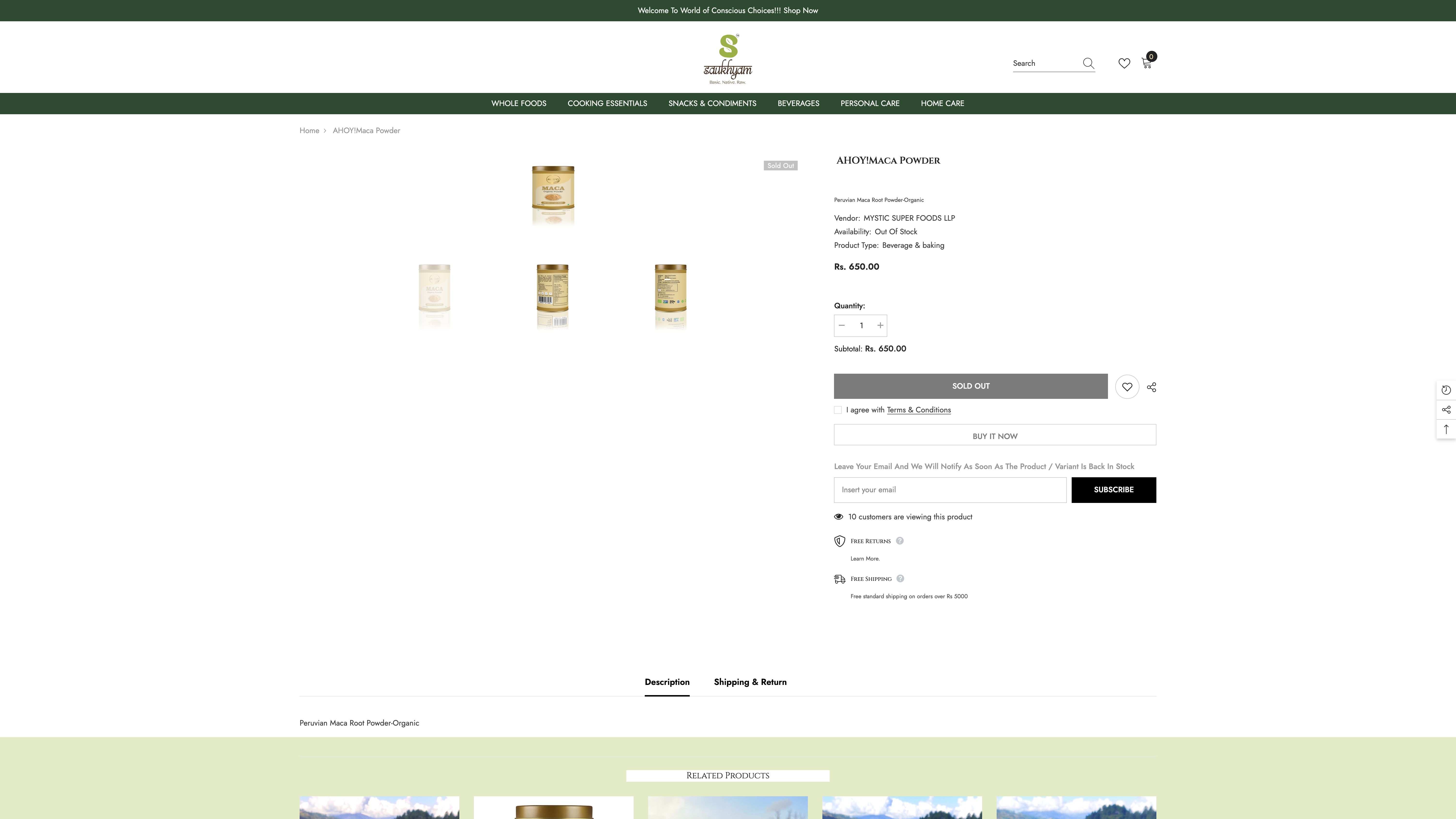 Food & Beverages Store-( https://saukhyam.com/) screenshot 4