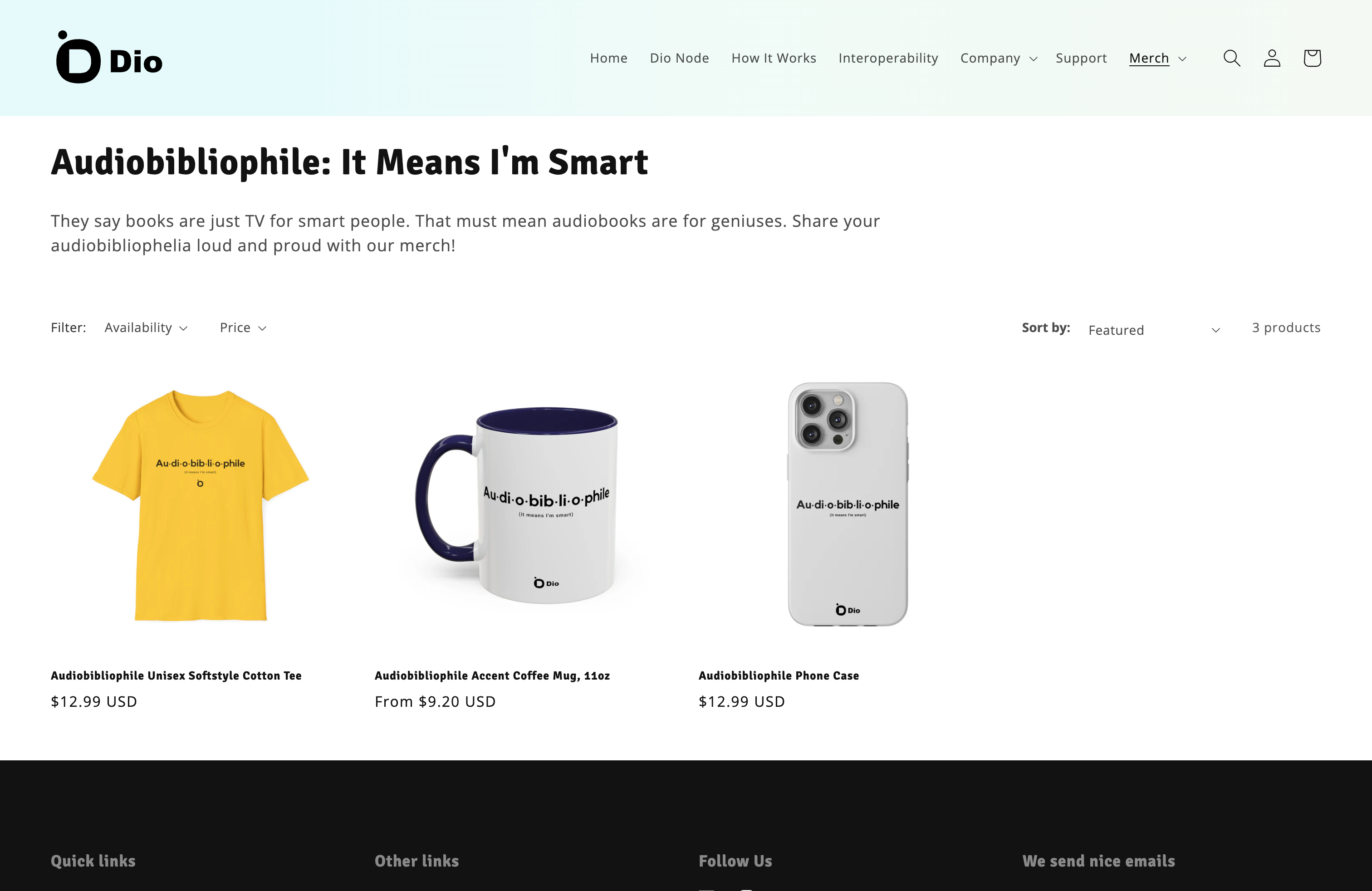 Shopify store theme for Dioconnect screenshot 3