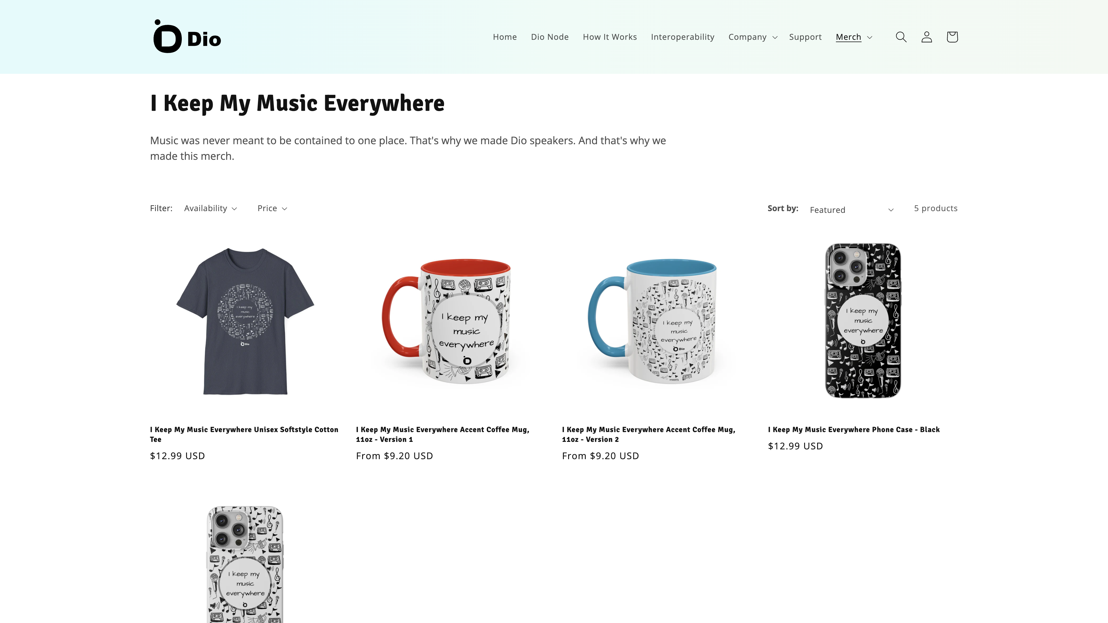 Shopify store theme for Dioconnect screenshot 2