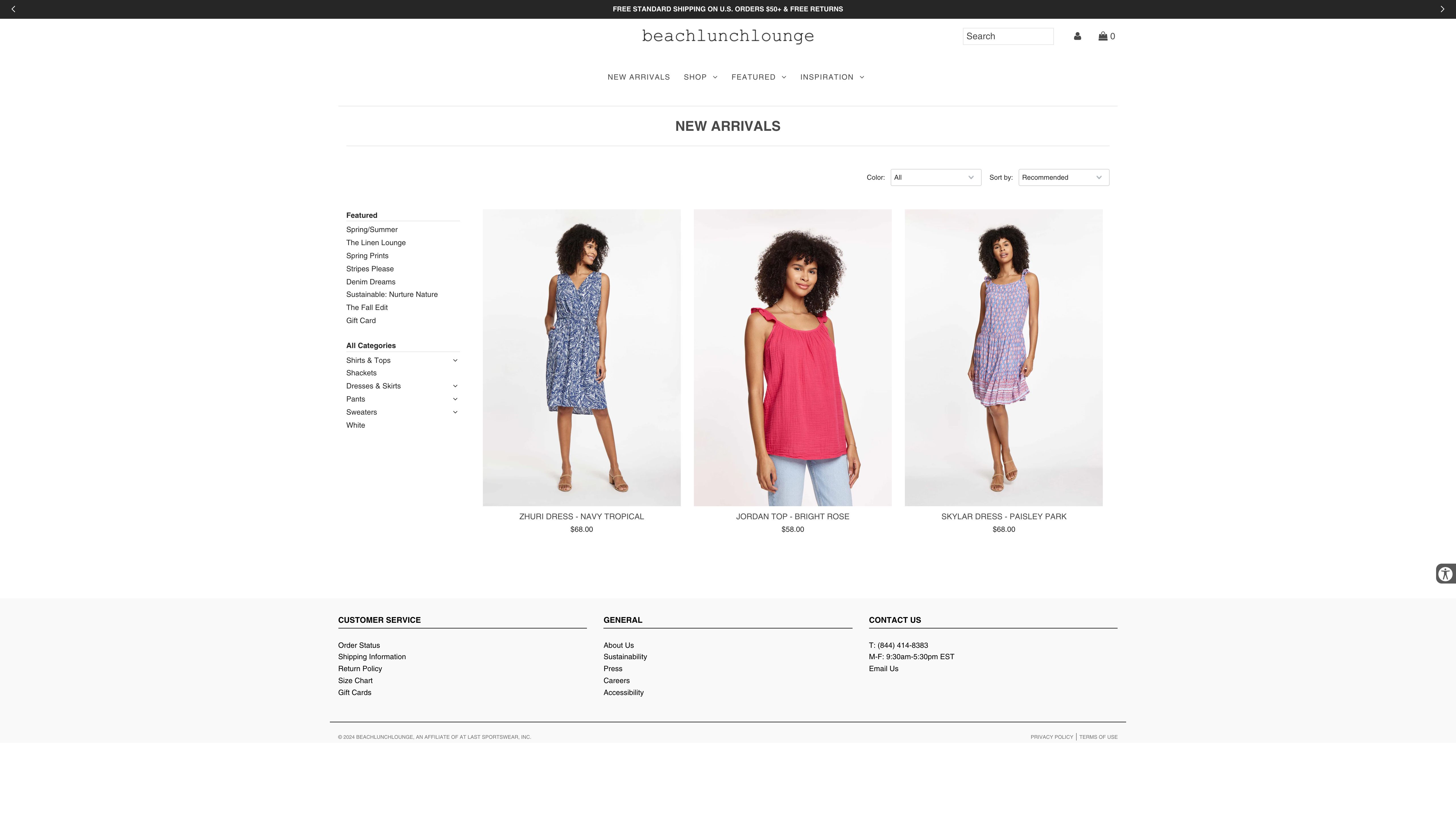 BeachLunchLounge Shopify Store Design and Development screenshot 2