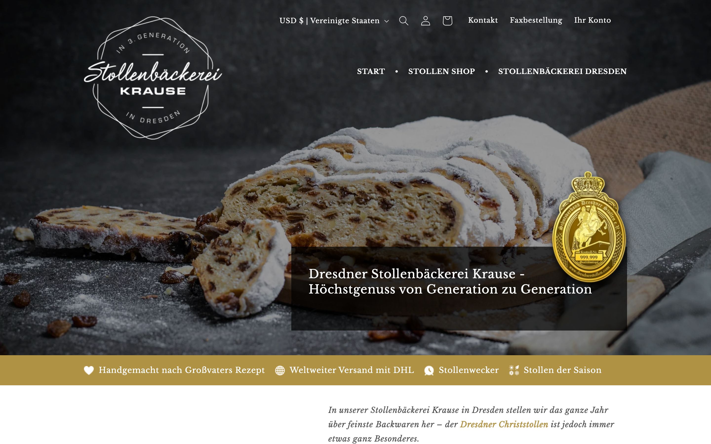 Migration zu Shopify - stollenbaeckerei-krause.de screenshot 5