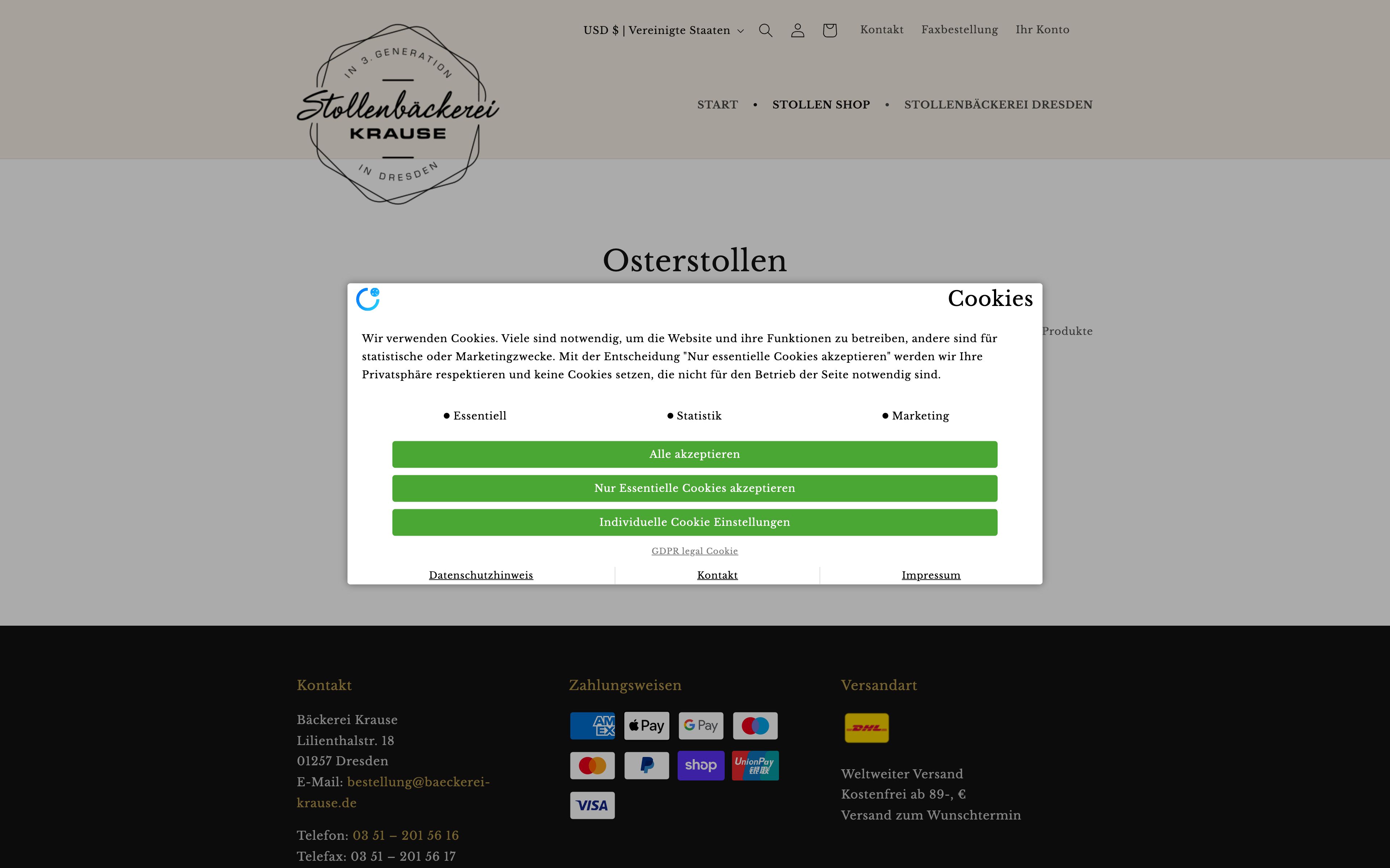 Maßgeschneiderte Shopify Migration und Optimierung für Stollenbäckerei Krause