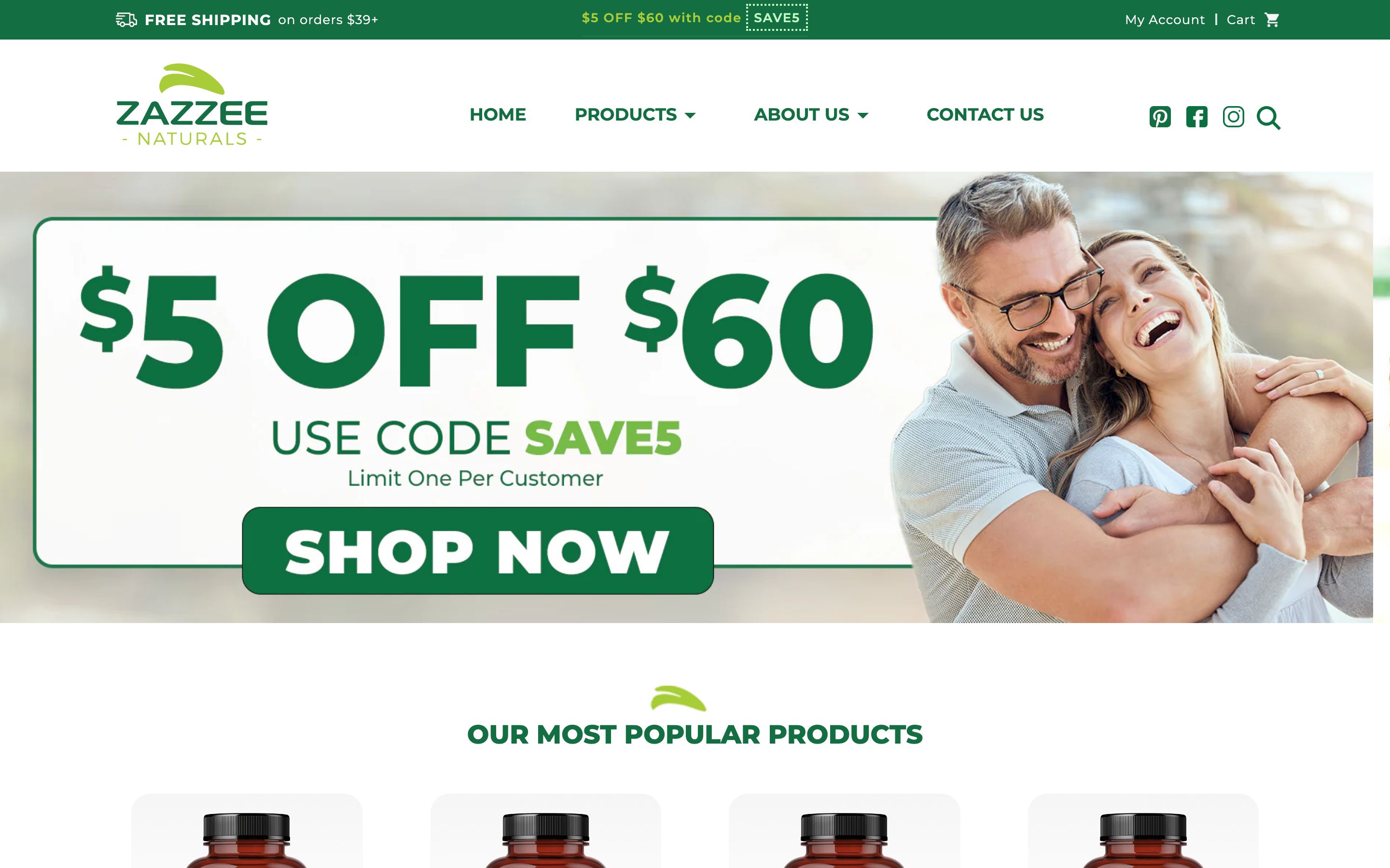 Zazzee Naturals screenshot