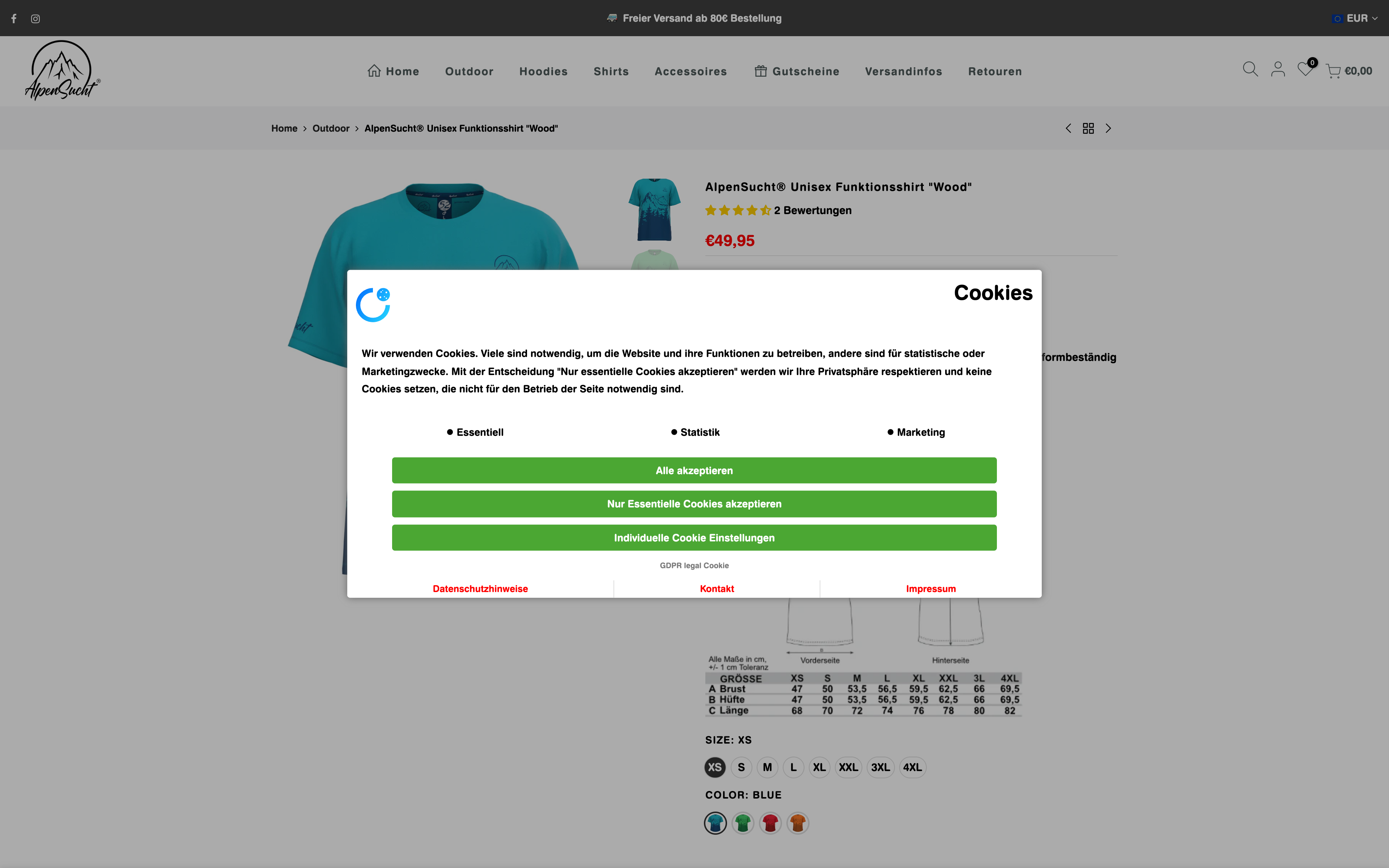 Alpen Sucht - Germany Based Store screenshot