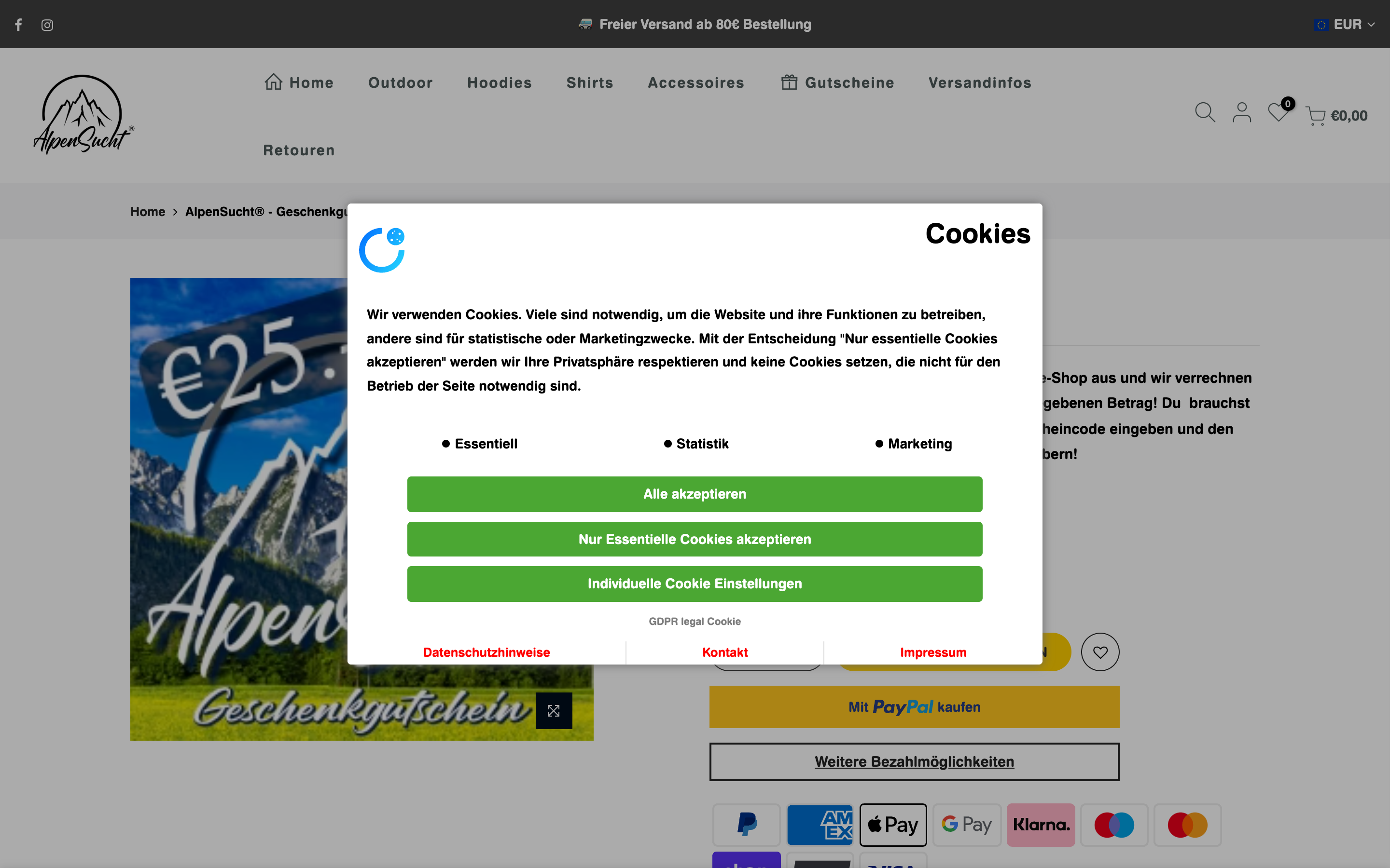 Alpen Sucht - Germany Based Store screenshot 2