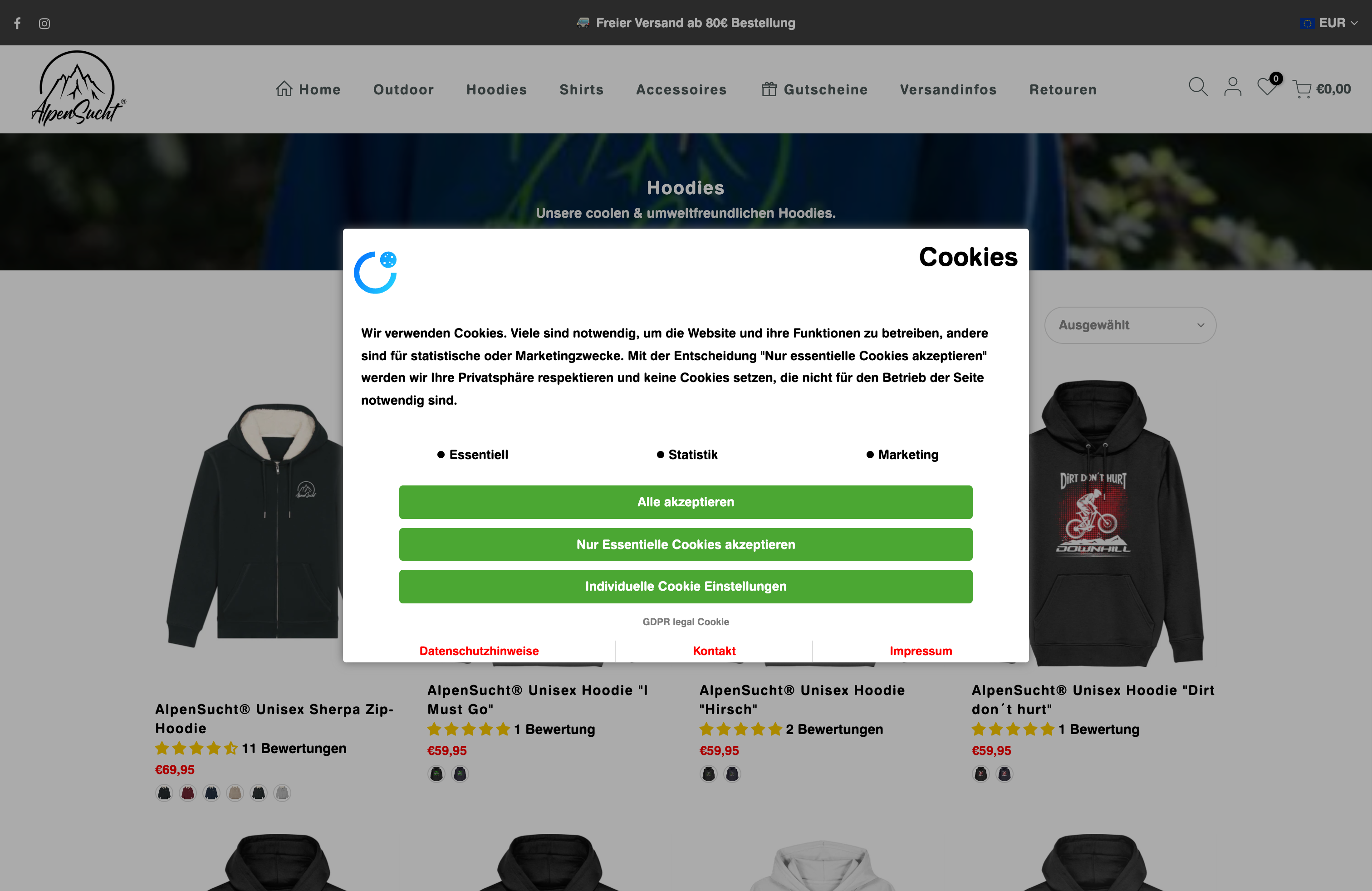 Alpen Sucht - Germany Based Store screenshot 5