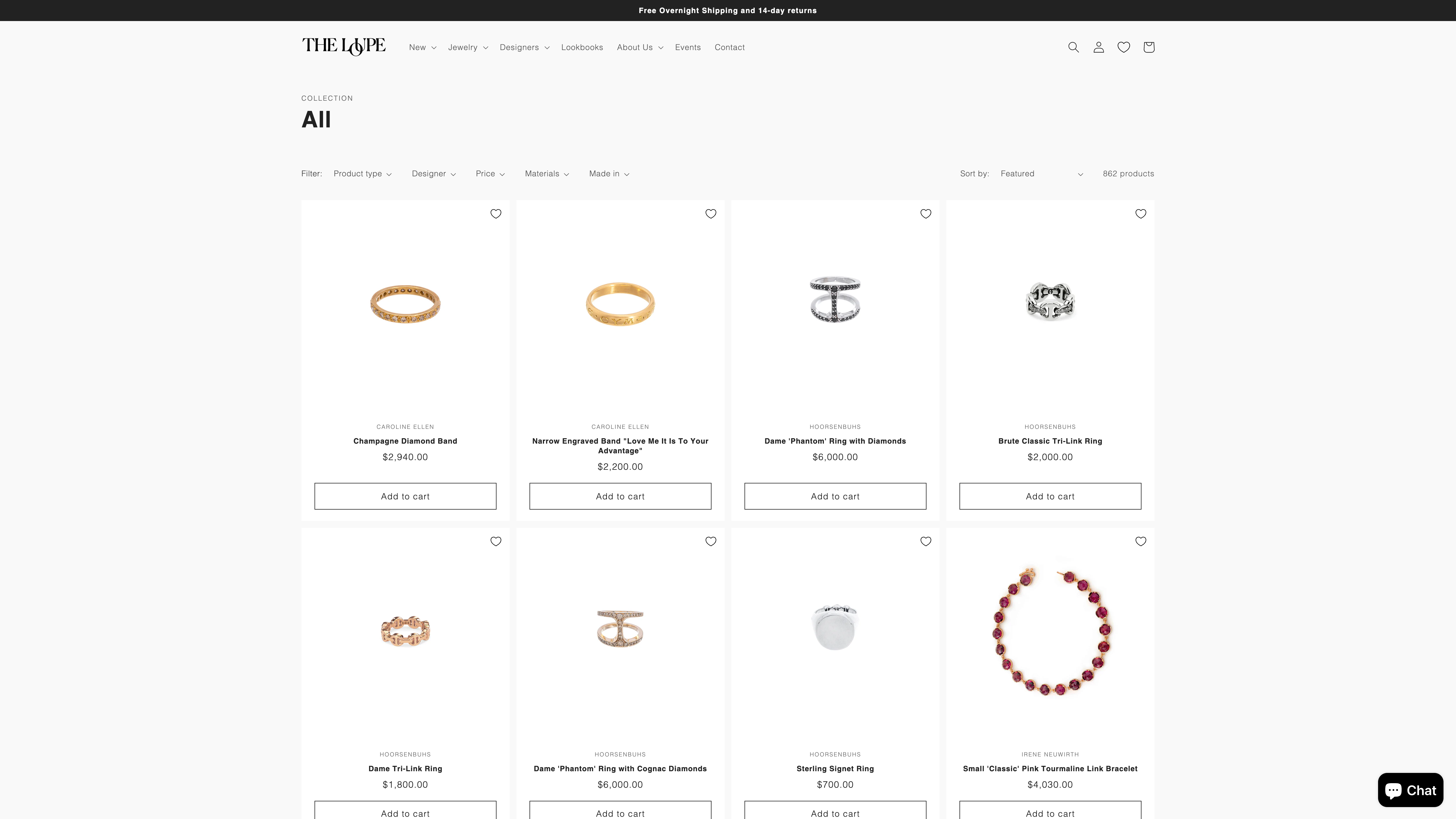 Low-Code Theme Redesign for High-End Jewelry Brand screenshot