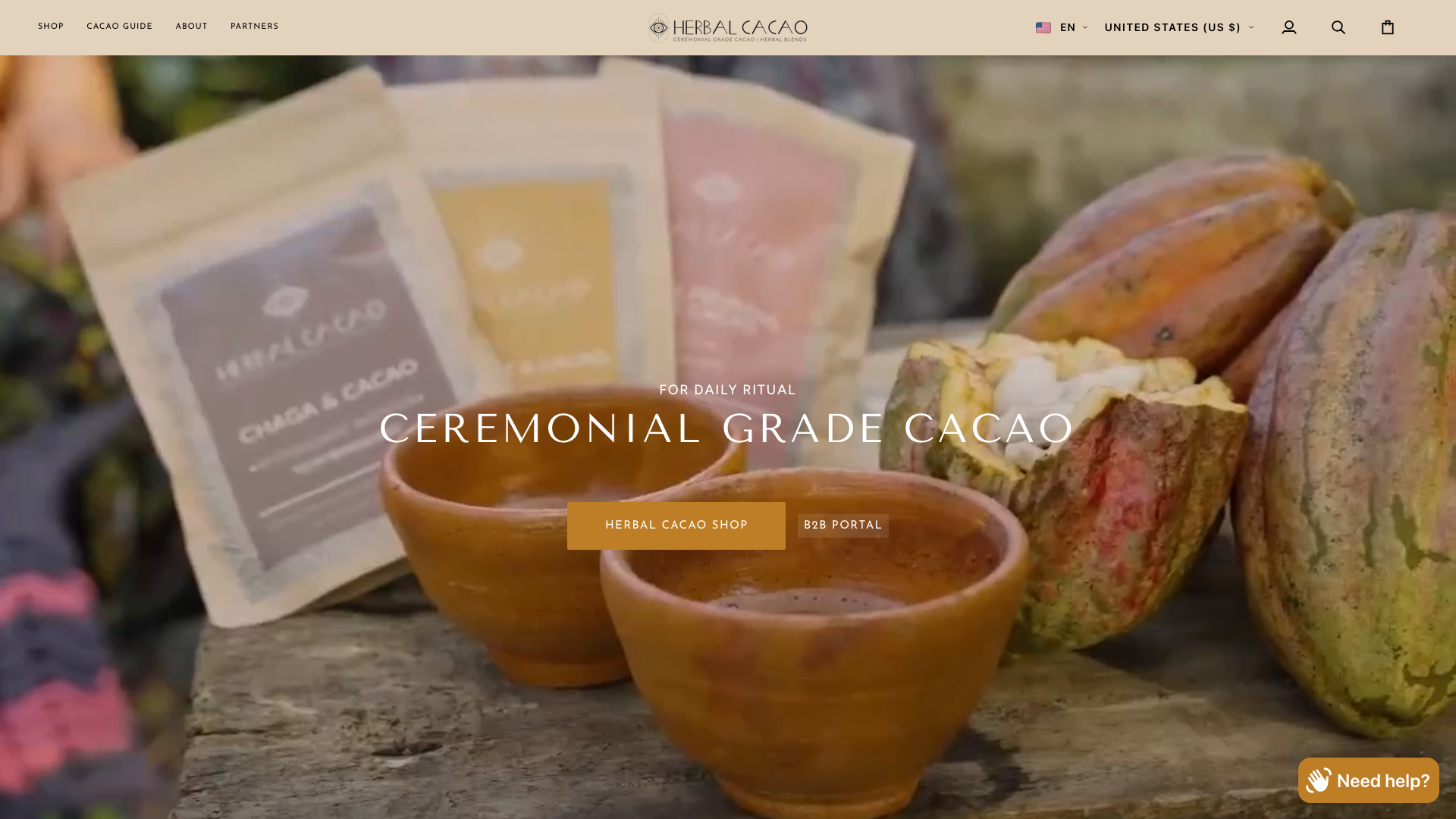 Store example: Herbal Cacao