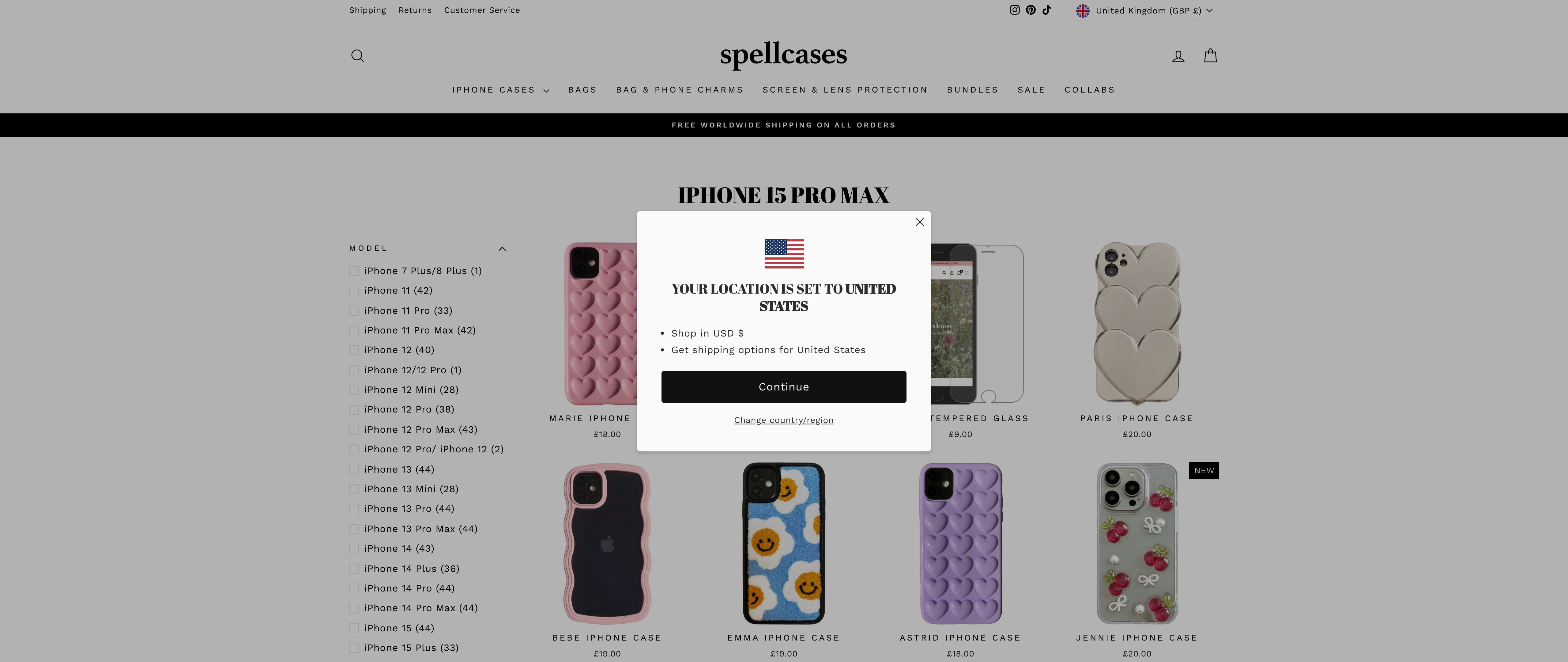 Fashion accessories brand online store screenshot 5