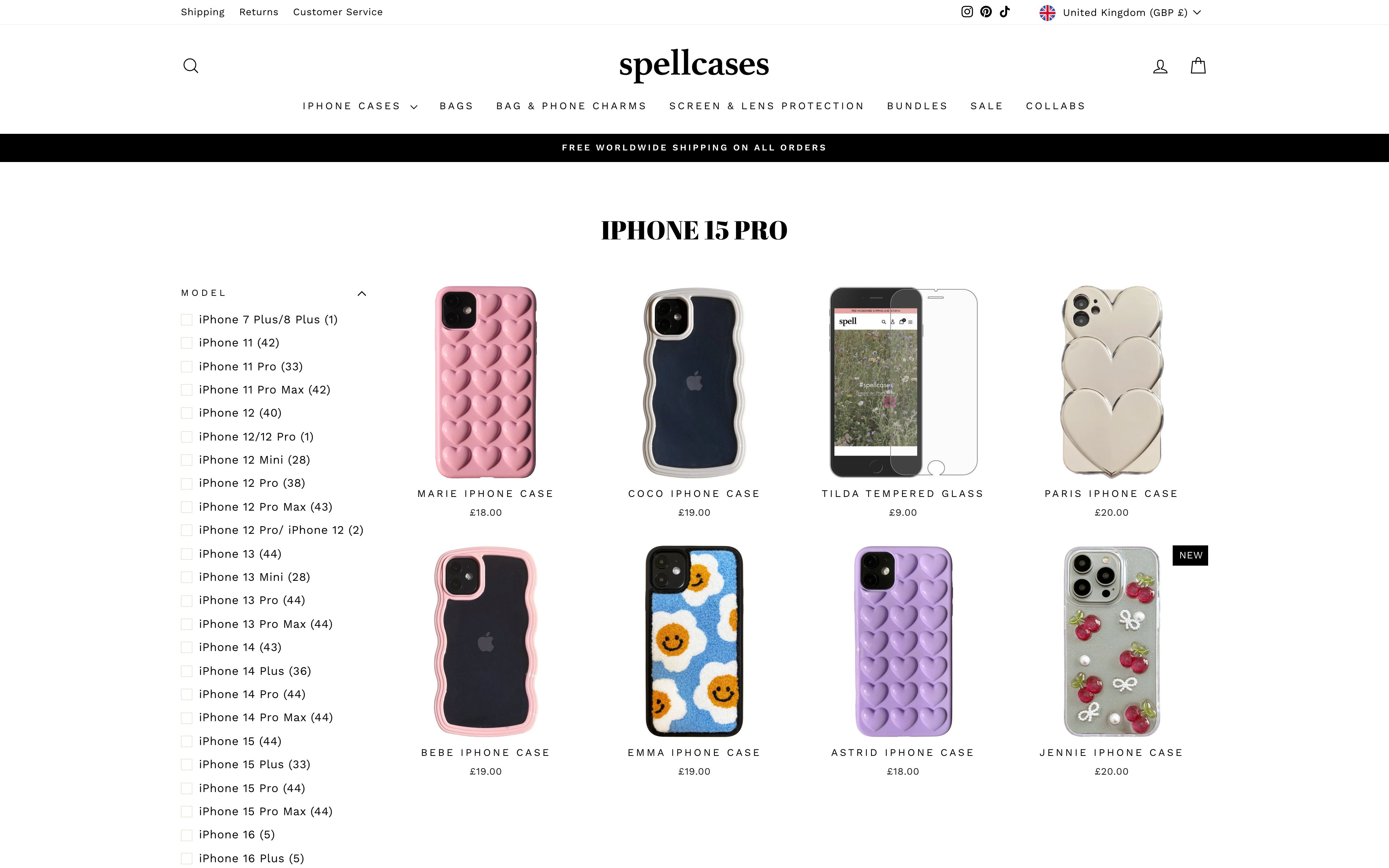 Fashion accessories brand online store screenshot 6