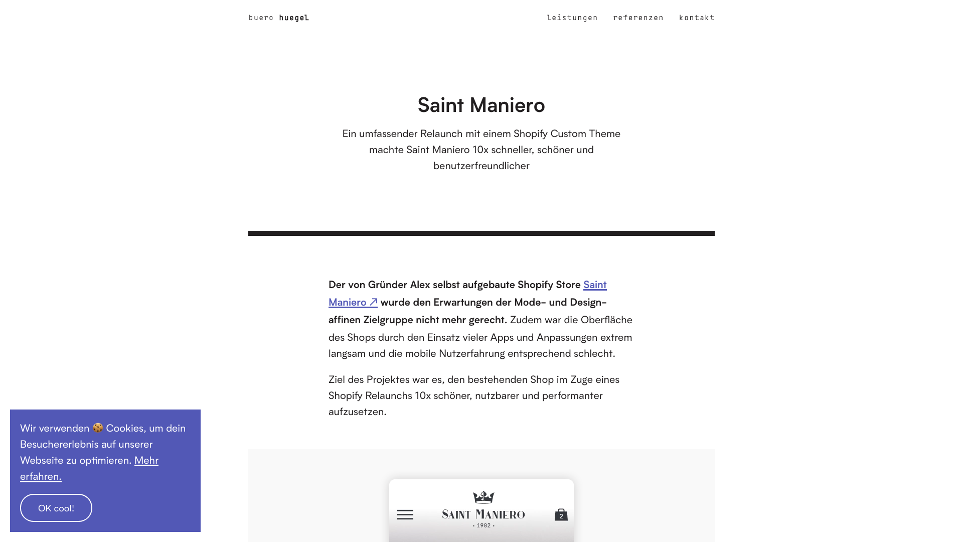 Saint Maniero: Shopify Relaunch & Custom Theme