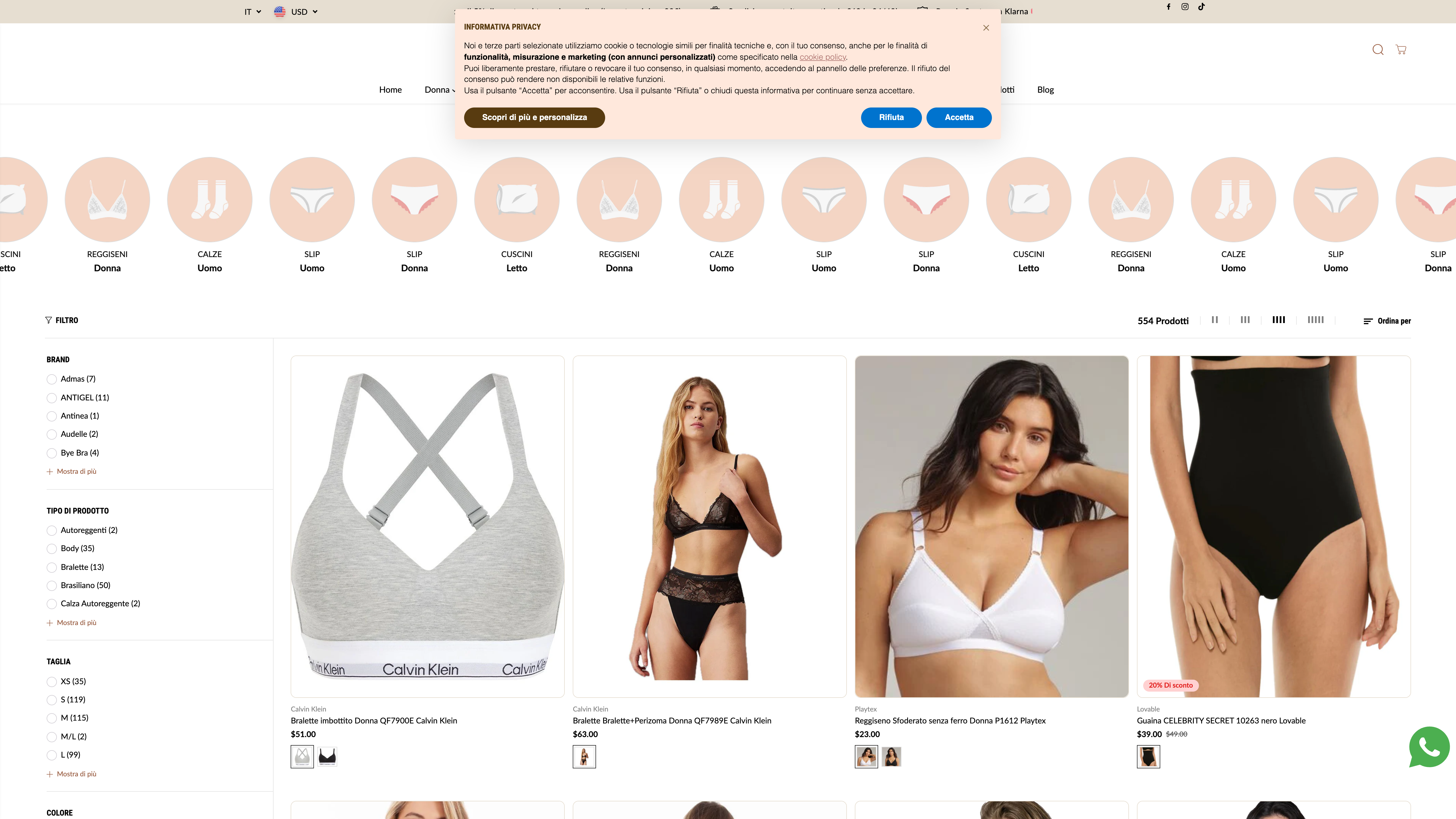 Custom E-commerce Development for Eva Biancheria