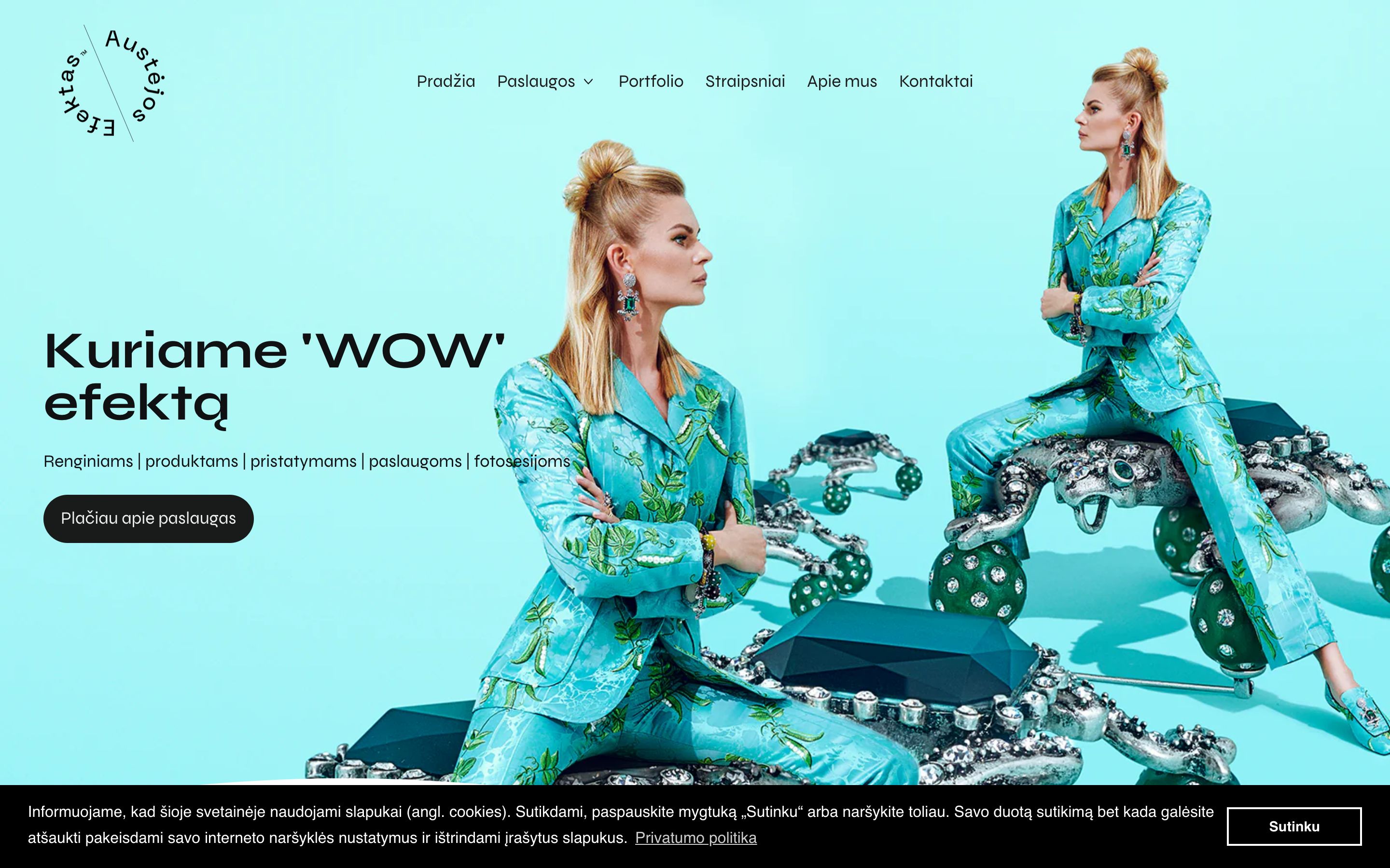 E-commerce Ready Store Build for Austėjos Efektas: Showcasing Services and Portfolio