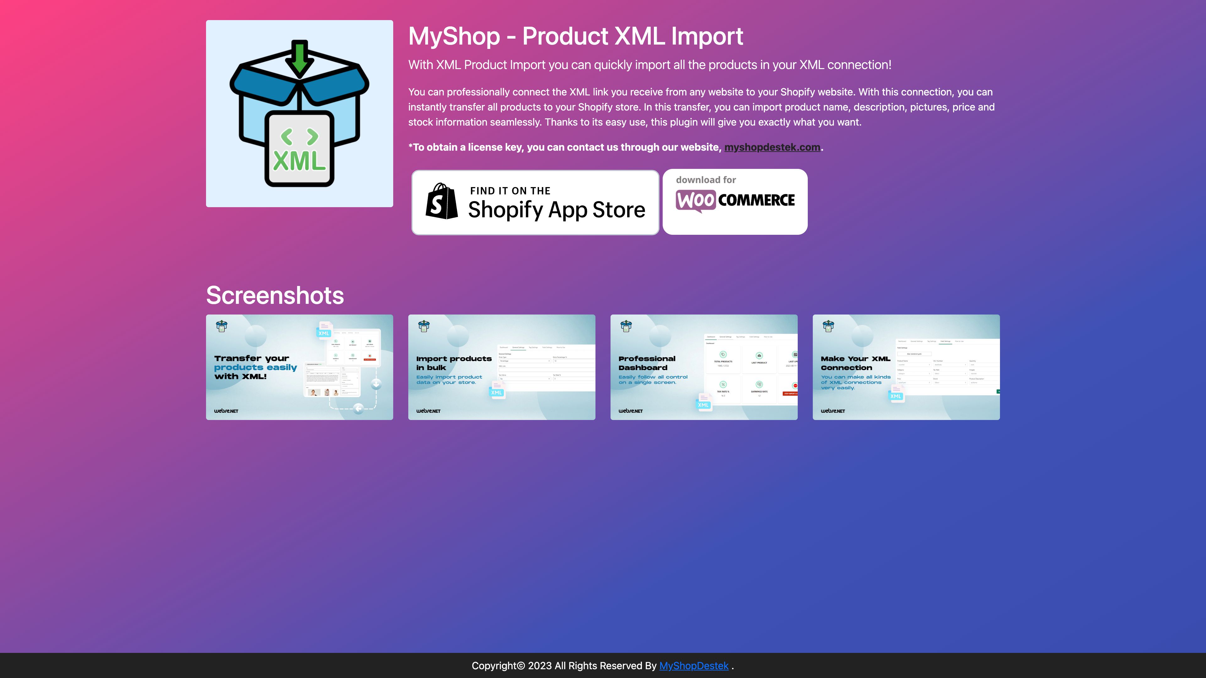 Product Xml Import Eklentisi screenshot