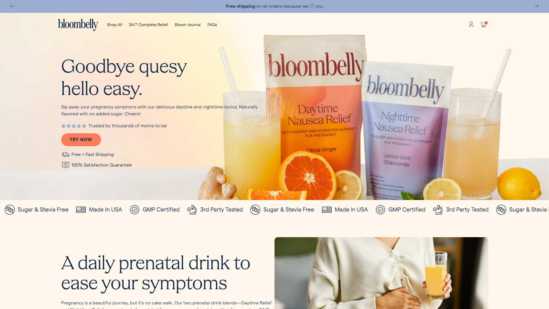 Bloombelly - Website Redesign
