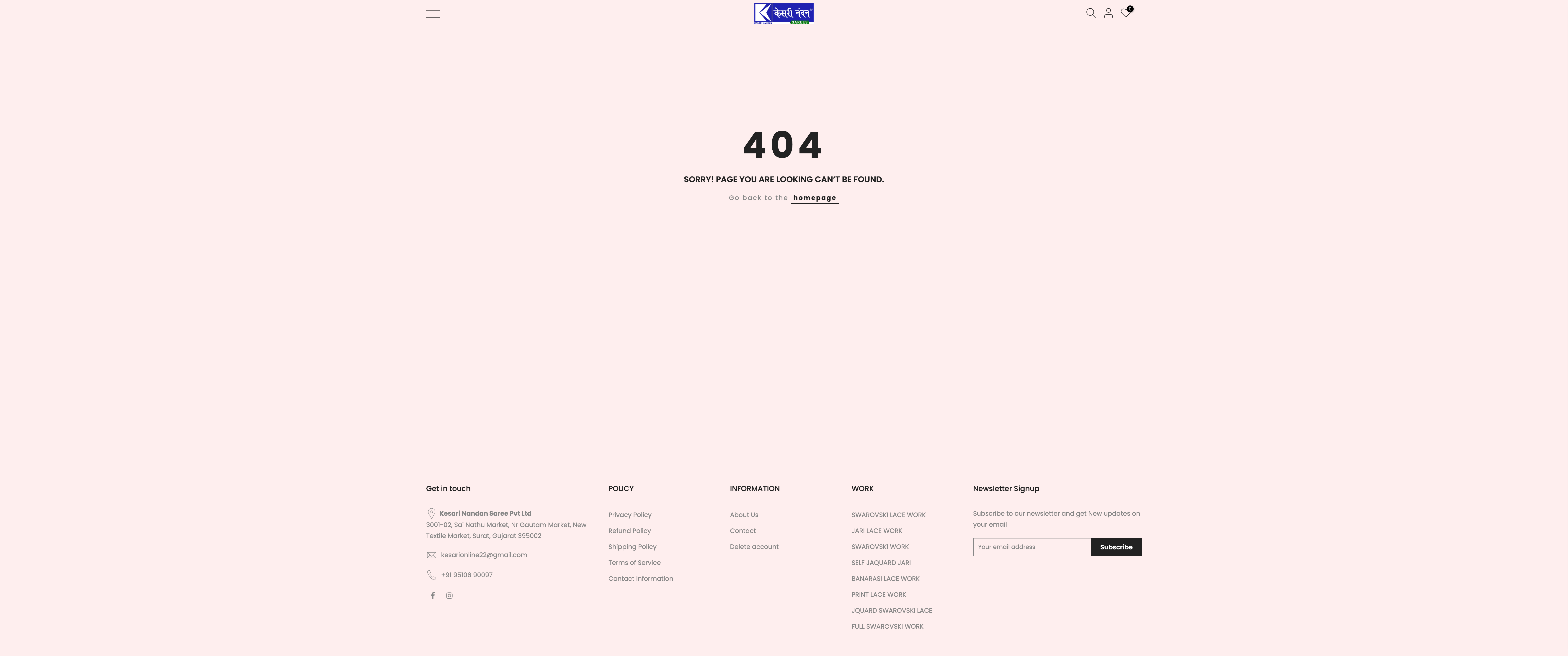 Kesari Nandan Saree Pvt Ltd screenshot