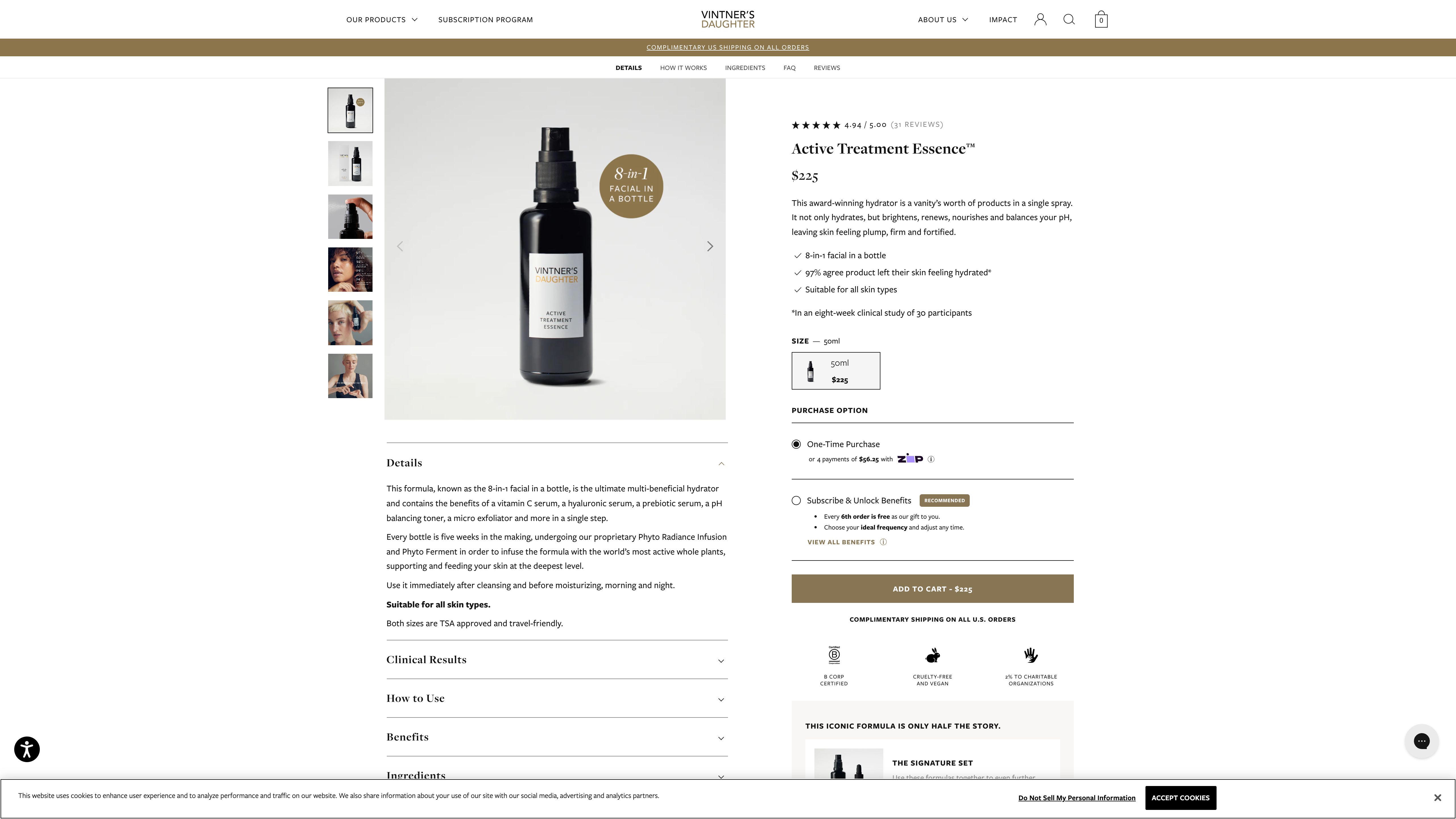 Vintner's Daughter - Shopify Plus screenshot 2