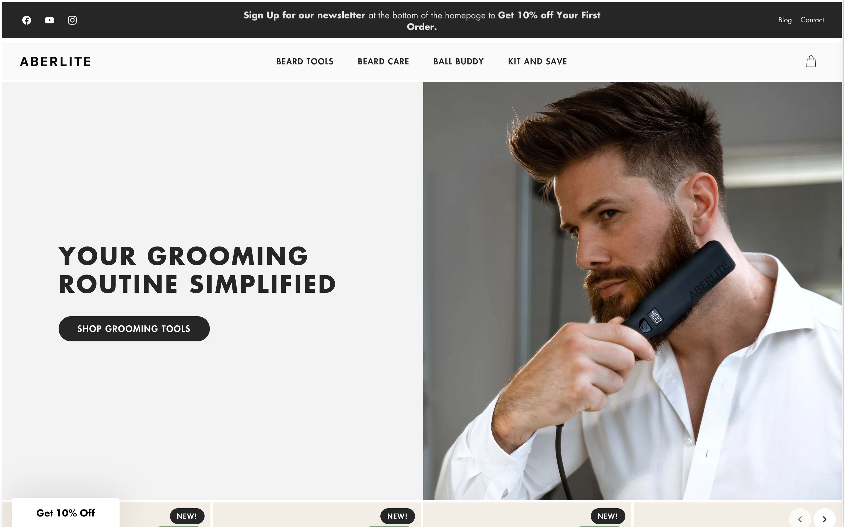 Revamped Shopify Theme for Aberlite: Low-Code Redesign for Beardcare Brand