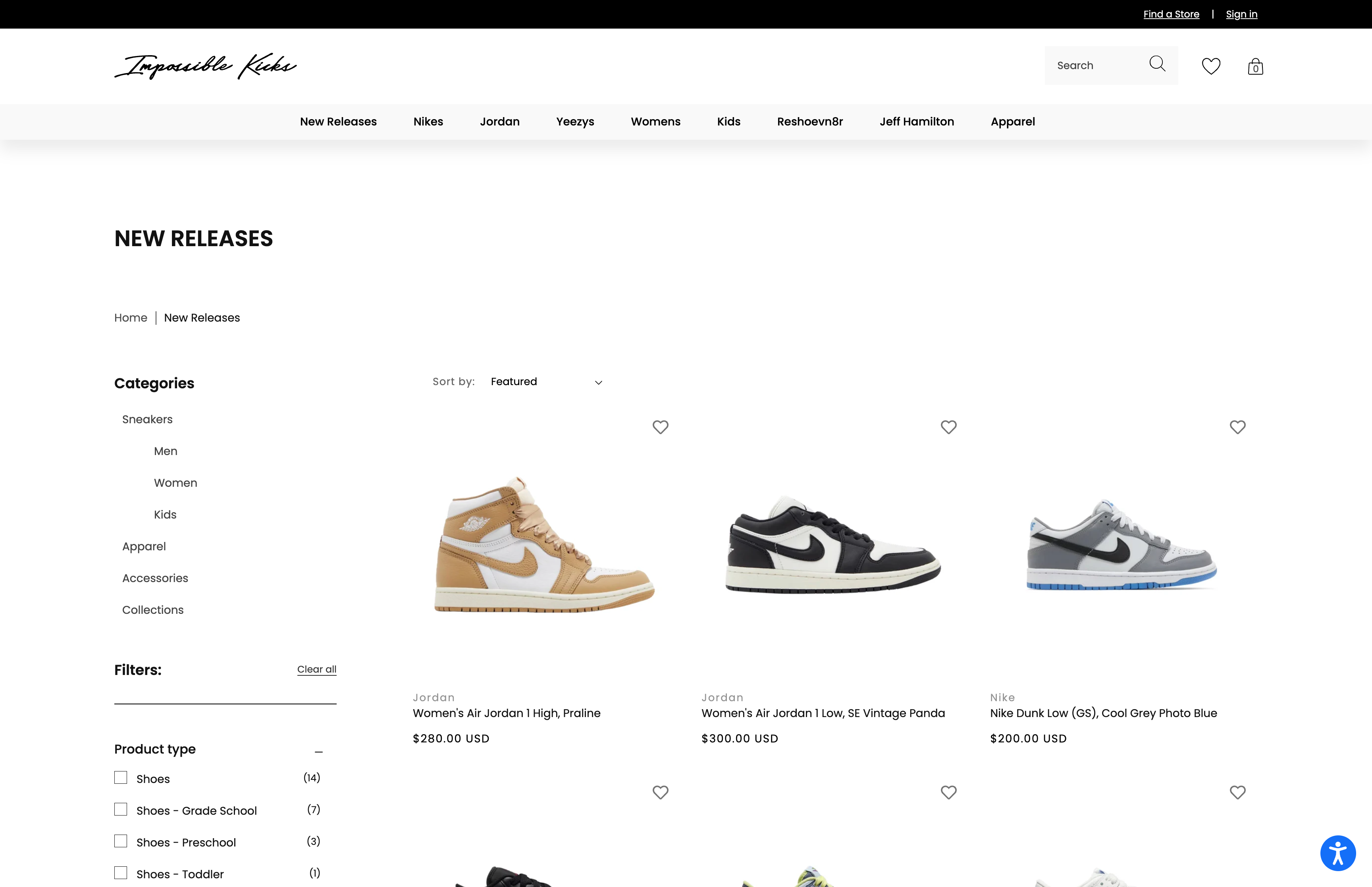 Streamlined eCommerce Experience for Impossible Kicks: Shoes & Apparel